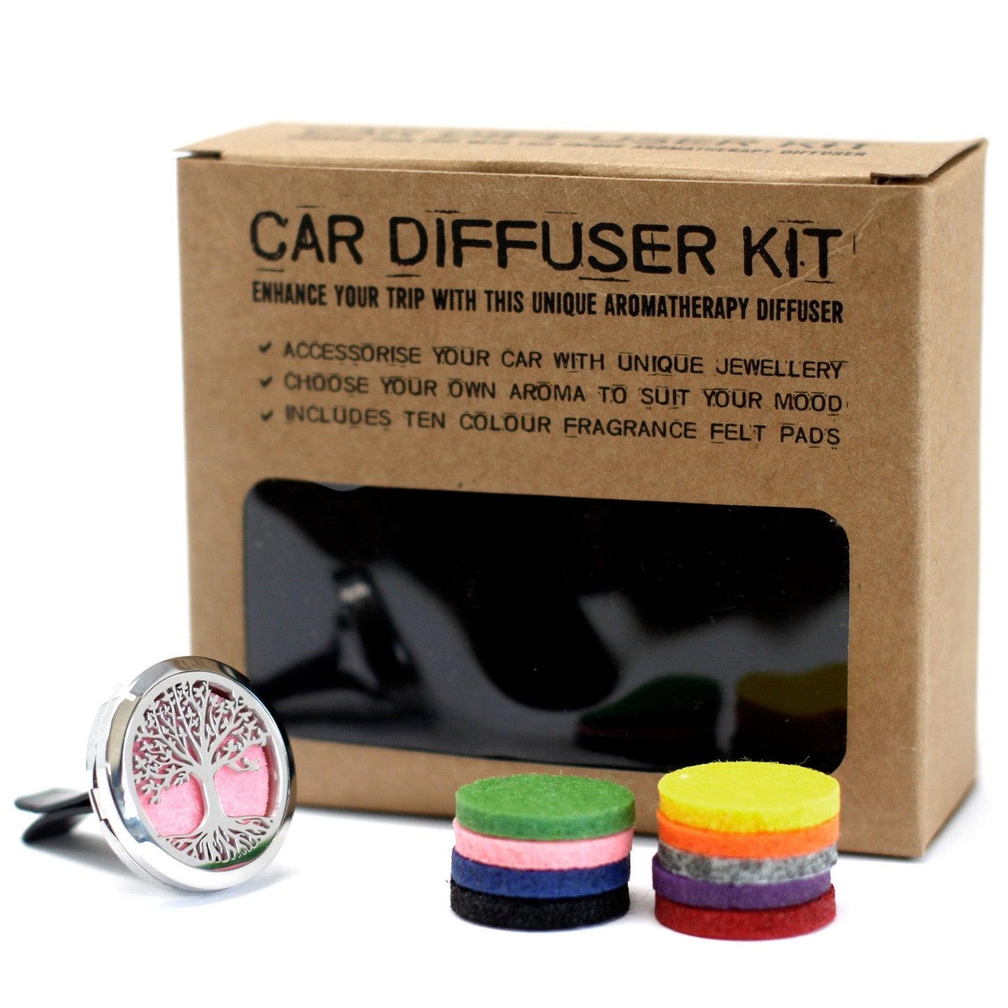 Car Diffuser Kit-Tree of Life-30mm - Crystals By Astraea