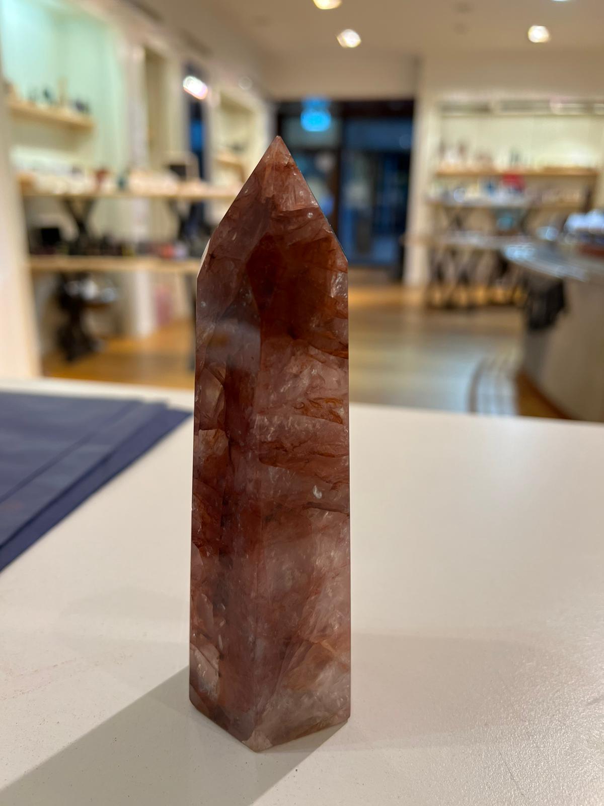 Fire Quartz Tower ( 444g ) - Crystals By Astraea