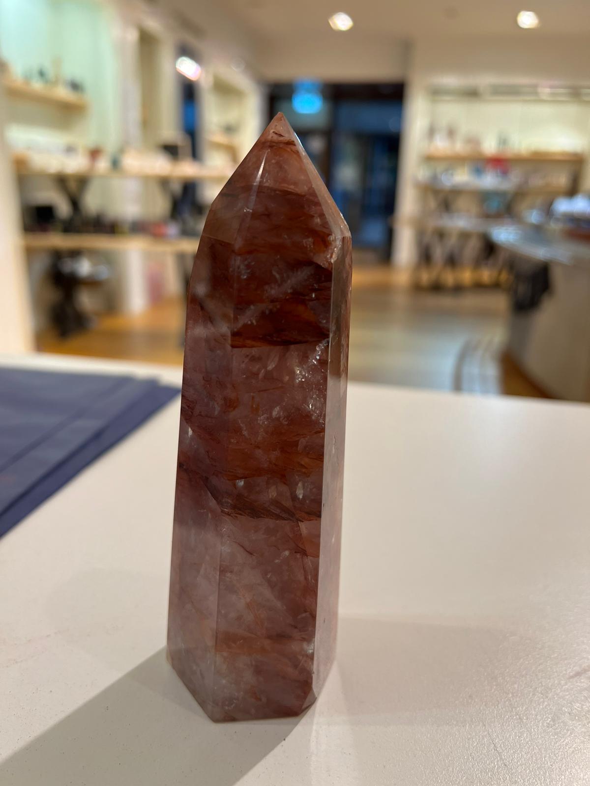 Fire Quartz Tower ( 444g ) - Crystals By Astraea