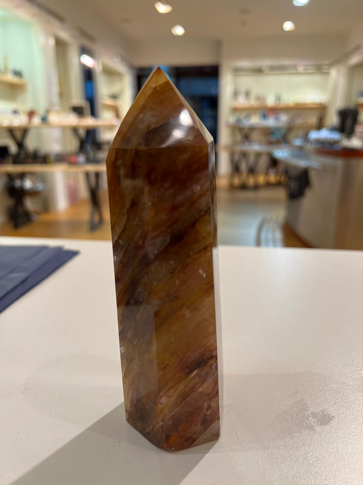 Fire Quartz Tower ( 607g ) - Crystals By Astraea