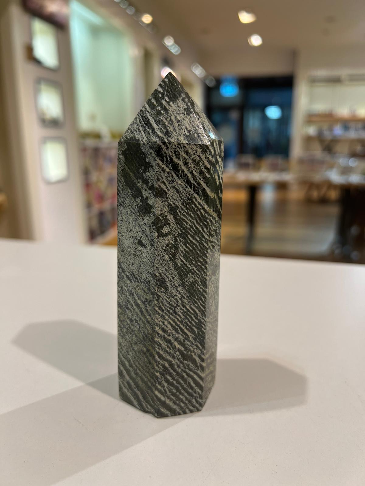 Green Zebra Jasper Tower ( 369g ) - Crystals By Astraea