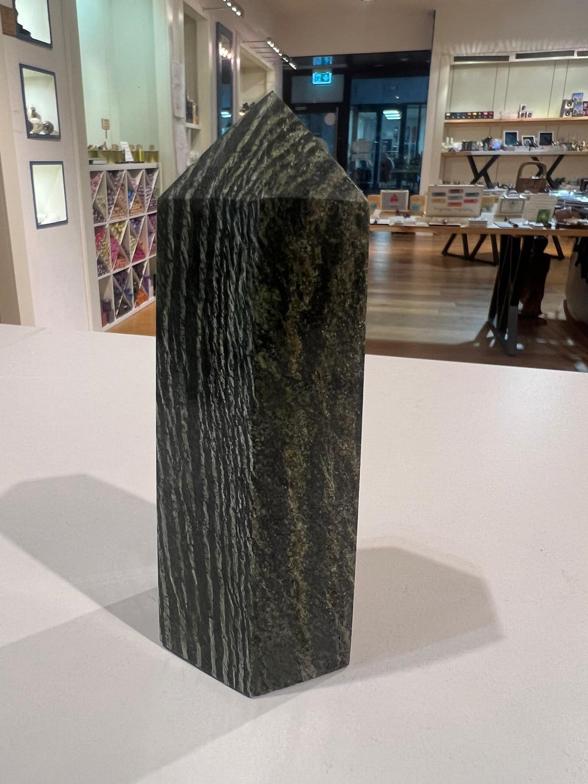 Green Zebra Jasper Tower ( 532g ) - Crystals By Astraea