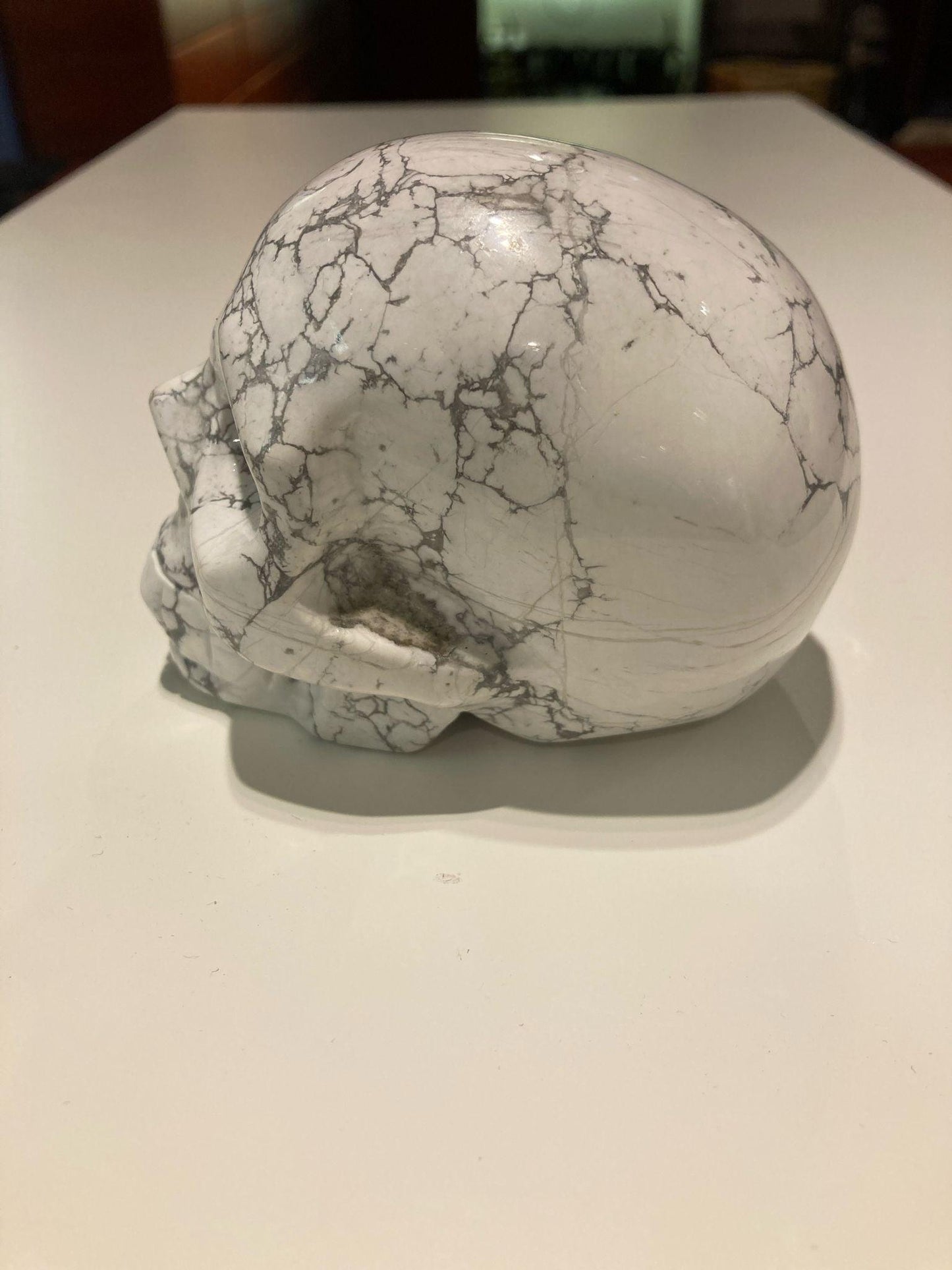 Howlite Skull ( 665g ) - Crystals By Astraea