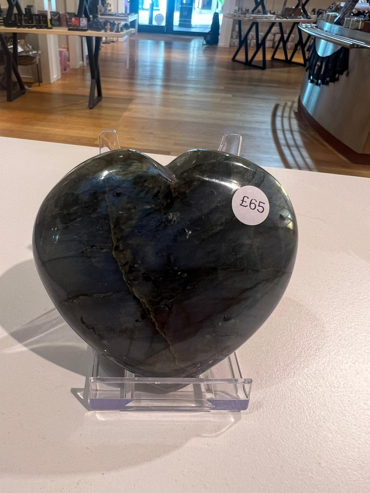 Labradorite Heart ( 469g ) - Crystals By Astraea