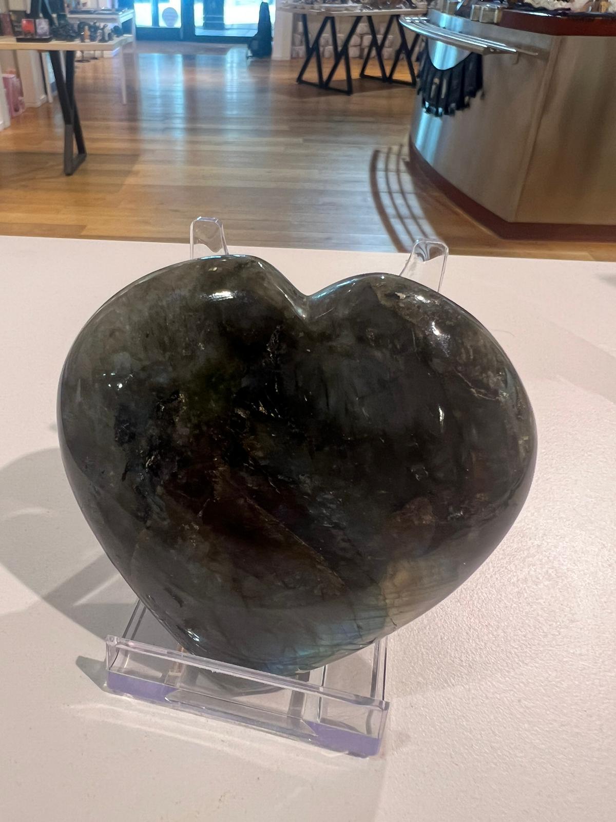 Labradorite Heart ( 469g ) - Crystals By Astraea