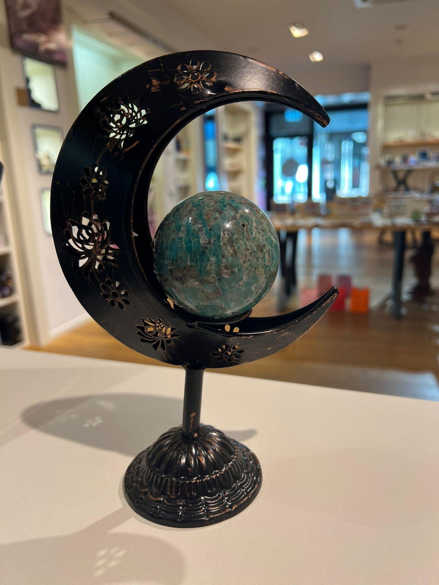 Moon Sphere Stand - Crystals By Astraea