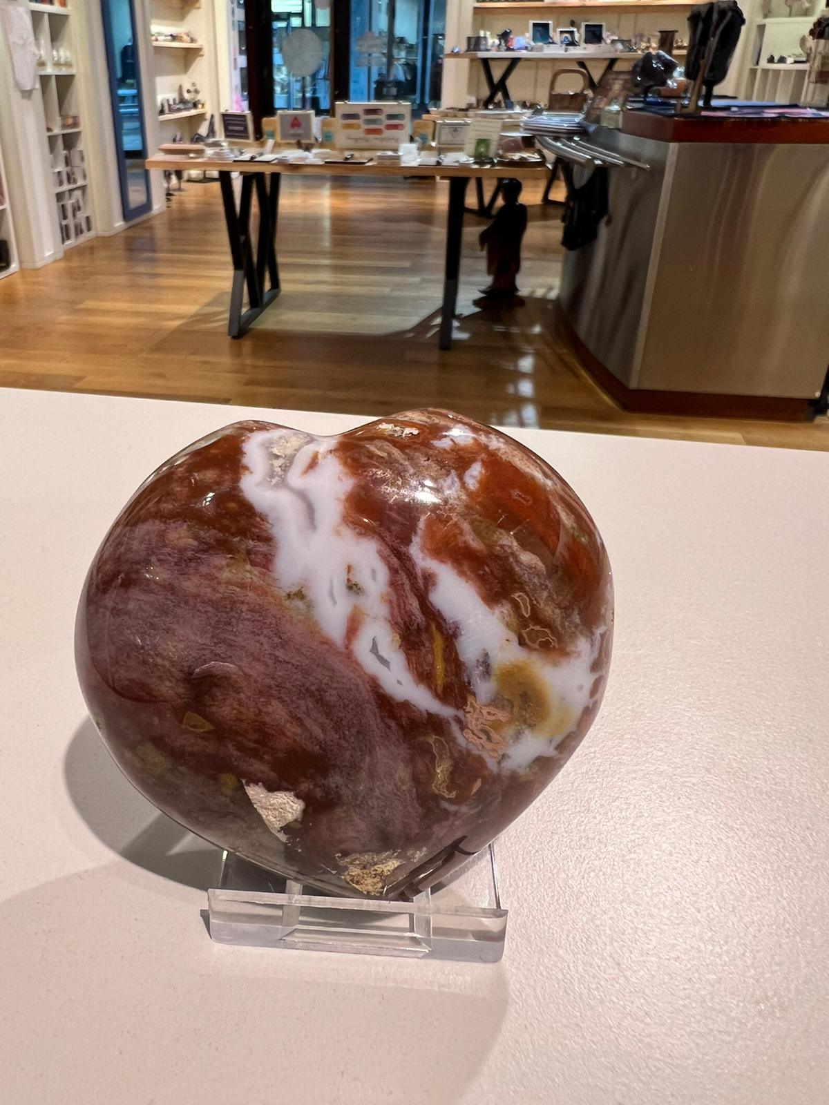 Ocean Jasper Heart ( 260g ) - Crystals By Astraea