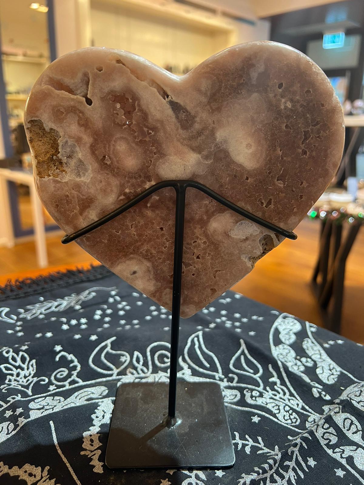 Pink Amethyst Heart ( 1.4kg ) - Crystals By Astraea