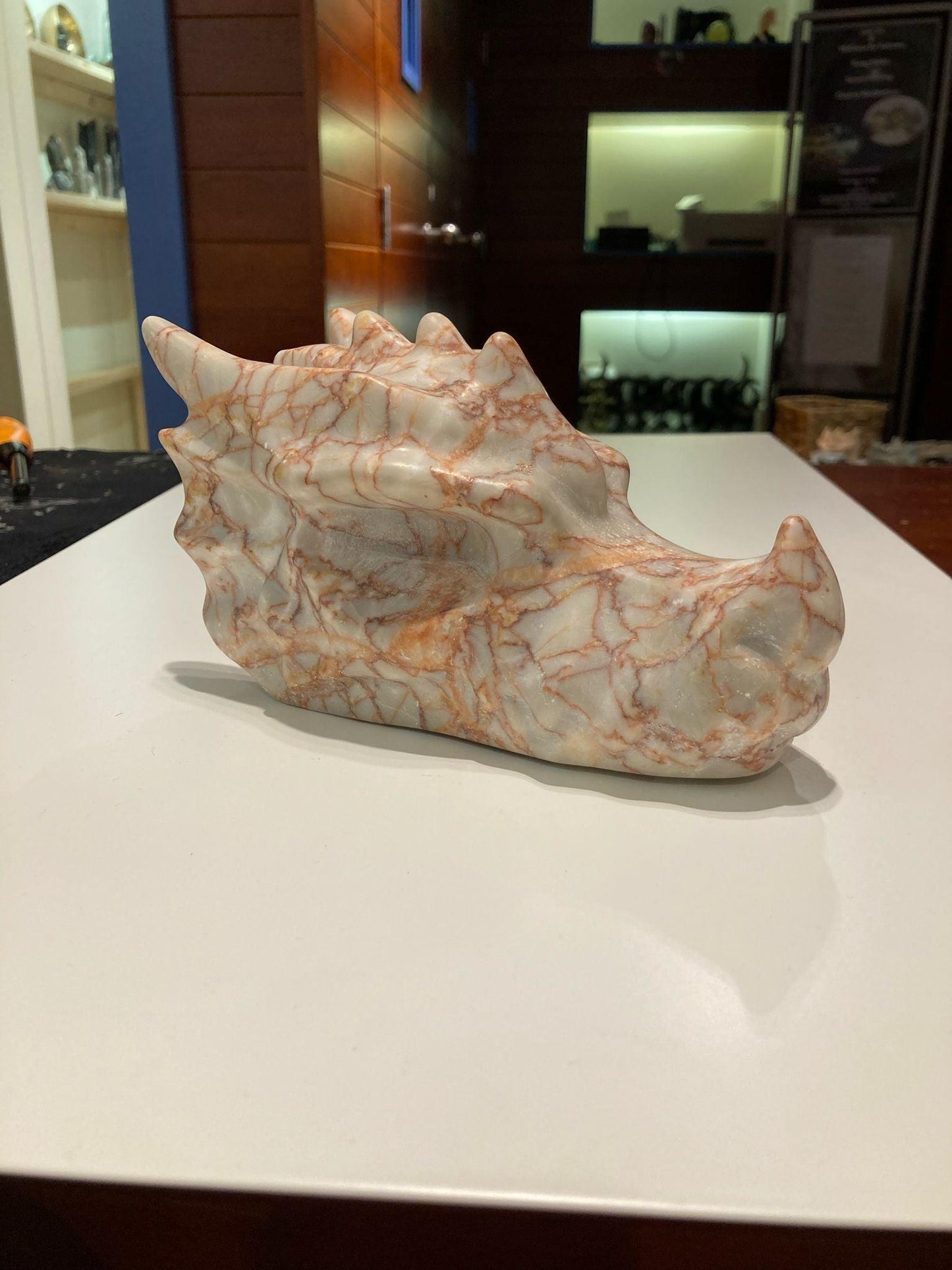 Red Vein Jasper Dragon Head ( 1510g ) - Crystals By Astraea