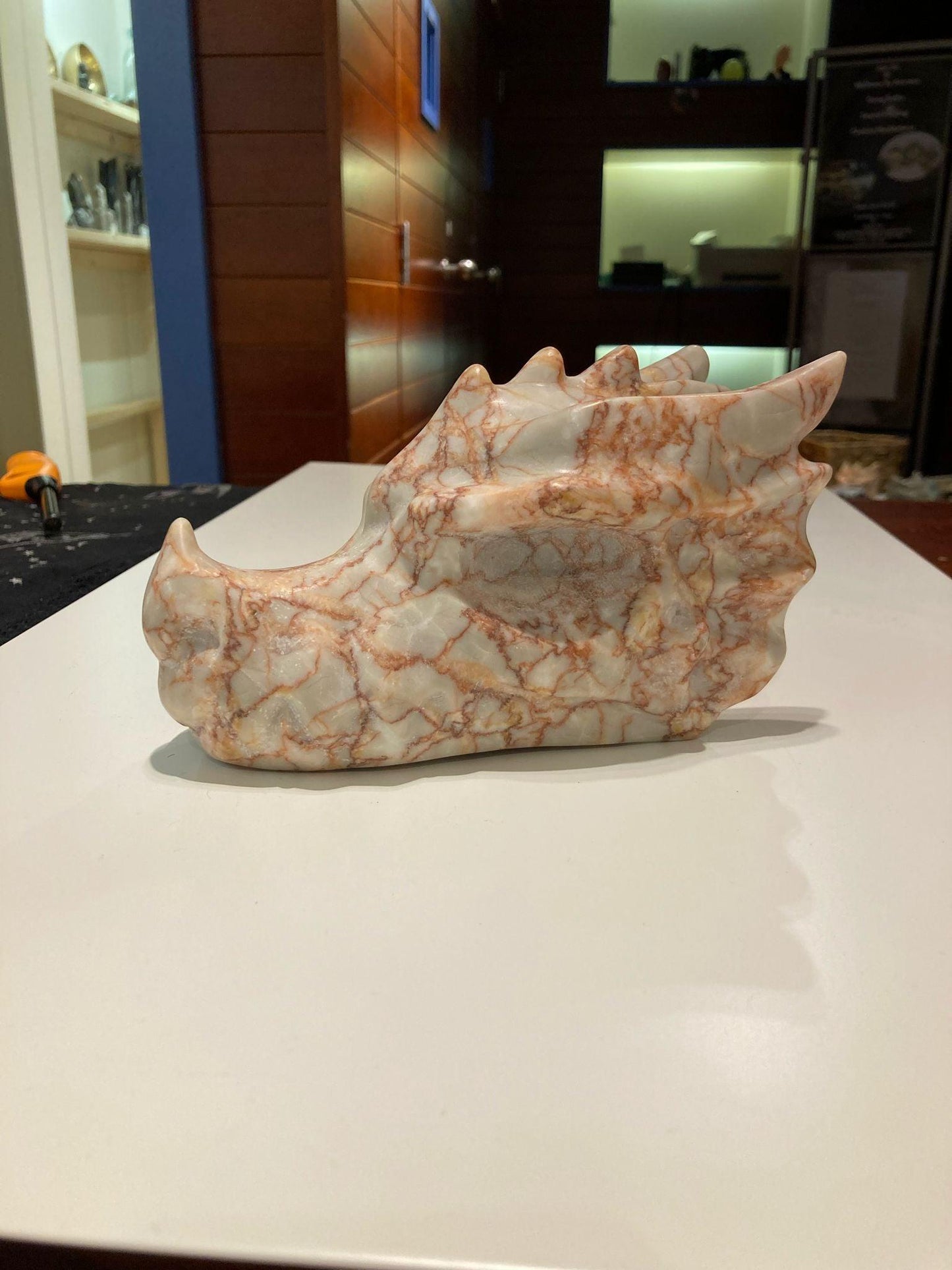 Red Vein Jasper Dragon Head ( 1510g ) - Crystals By Astraea