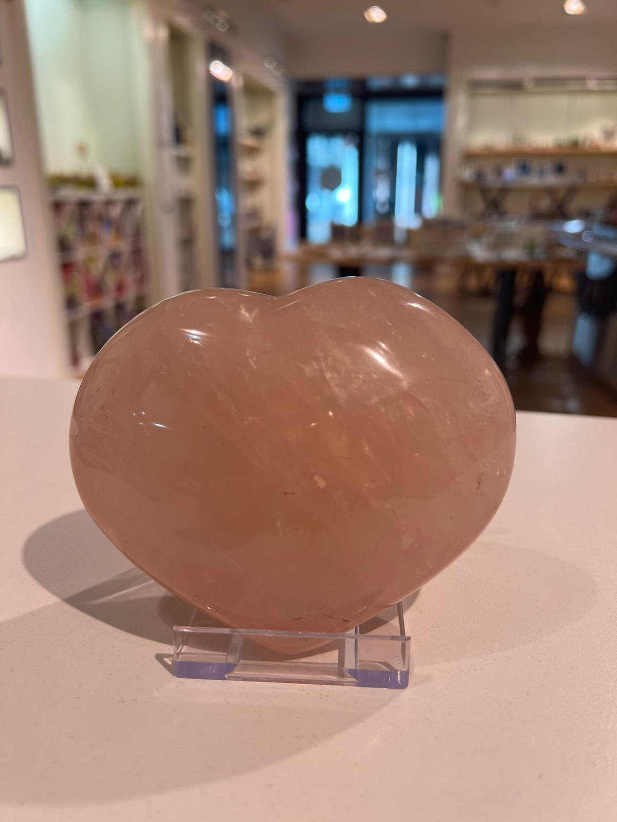 Rose Quartz Heart ( 738g ) - Crystals By Astraea