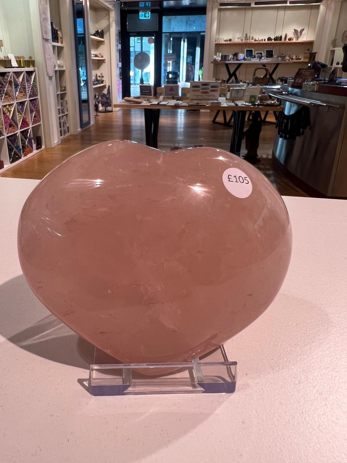 Rose Quartz Heart ( 738g ) - Crystals By Astraea