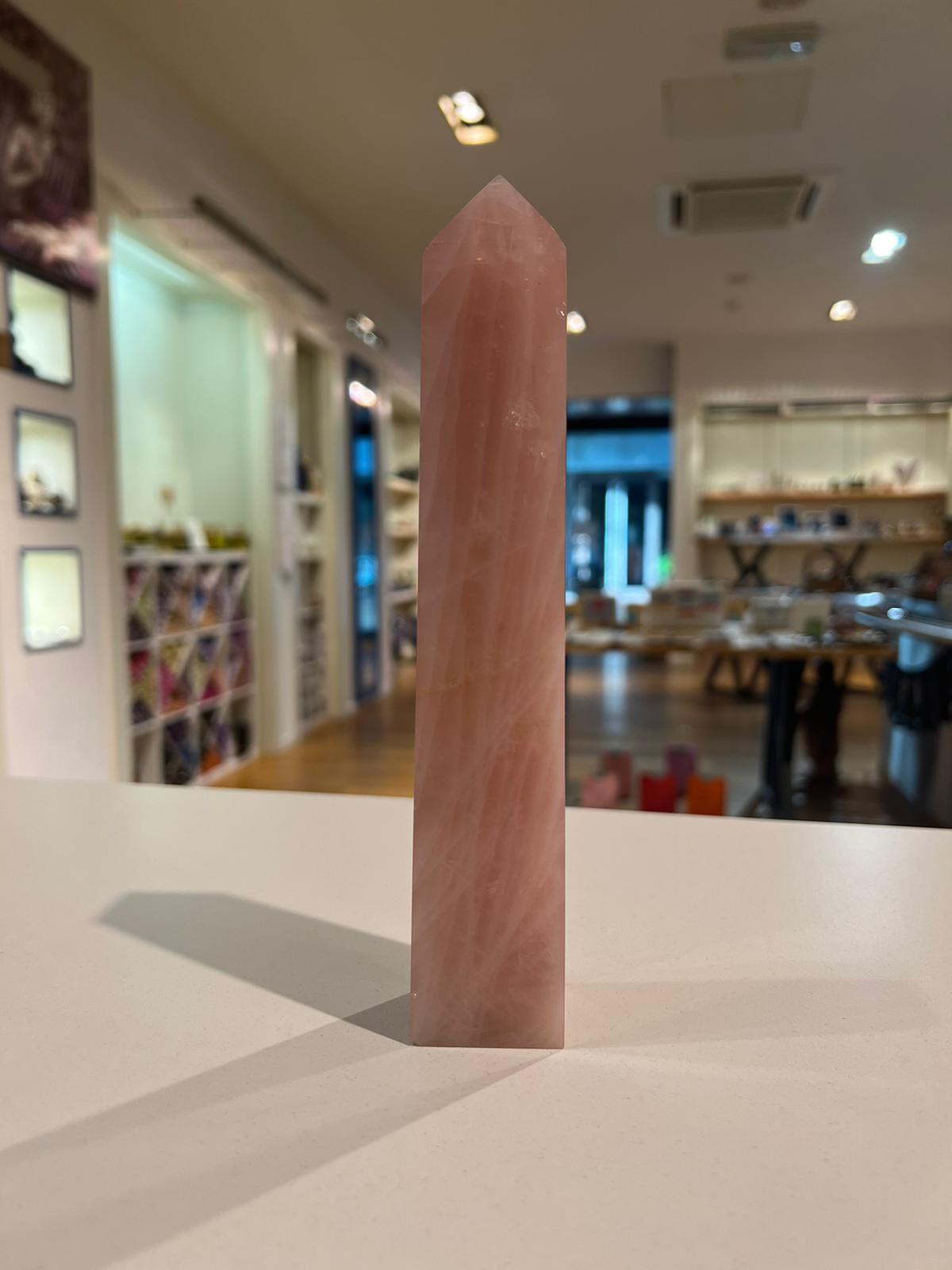 Rose Quartz Tower (472g ) - Crystals By Astraea