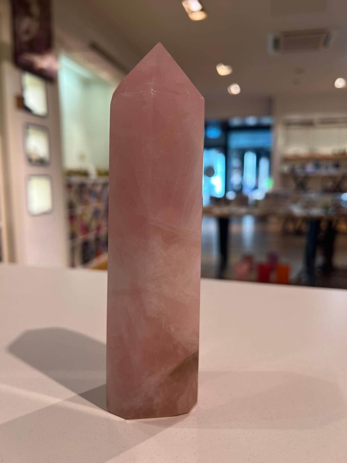 Rose Quartz Tower ( 686g ) - Crystals By Astraea