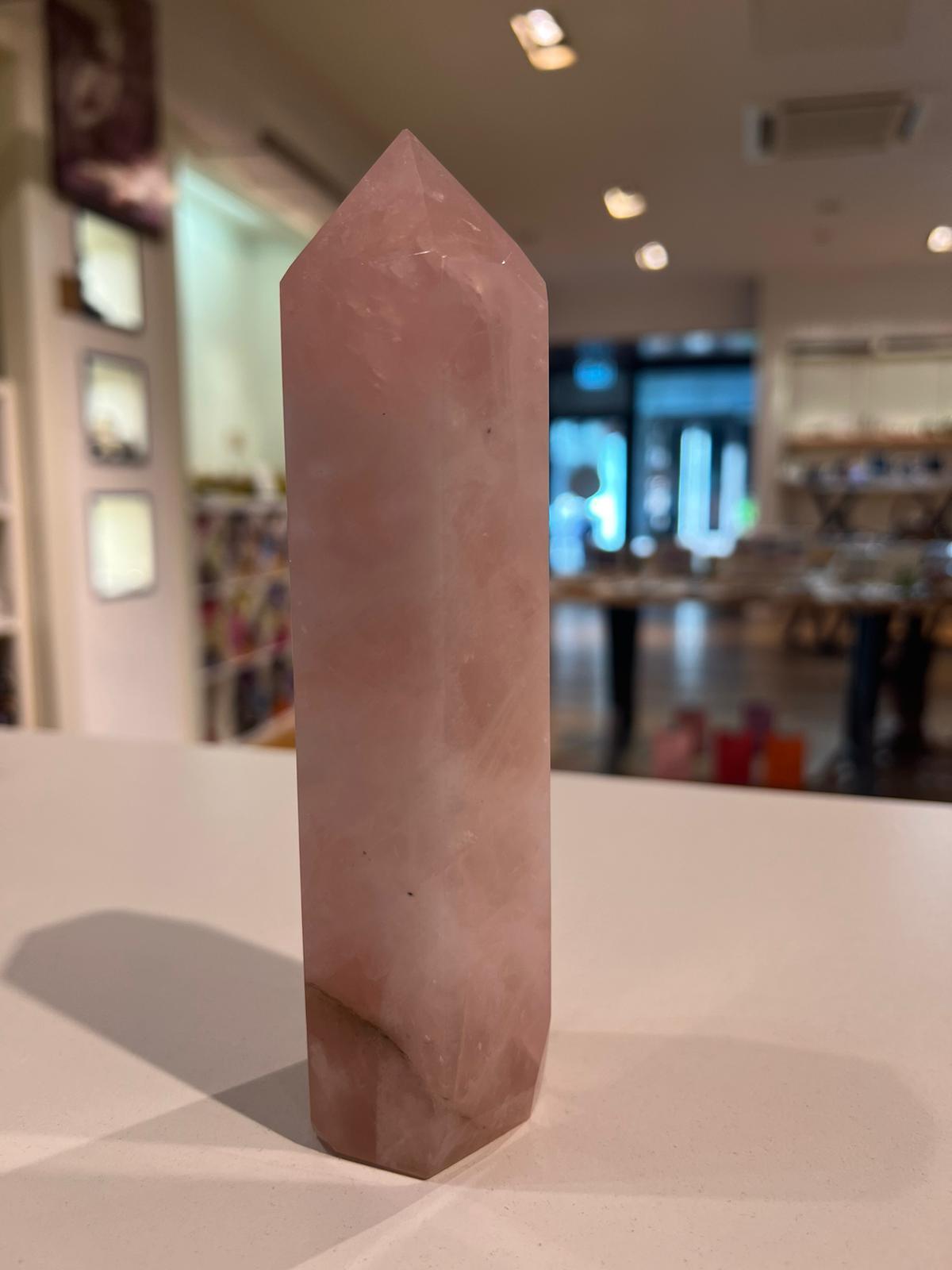 Rose Quartz Tower ( 686g ) - Crystals By Astraea