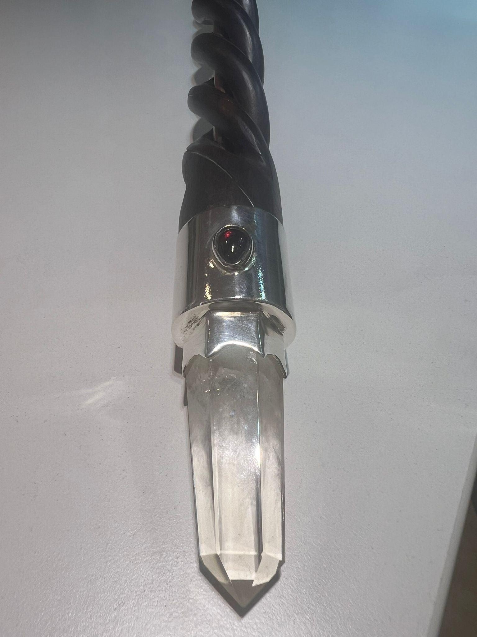 Rosewood & Copper Core Quartz Tip and Sphere - Crystals By Astraea