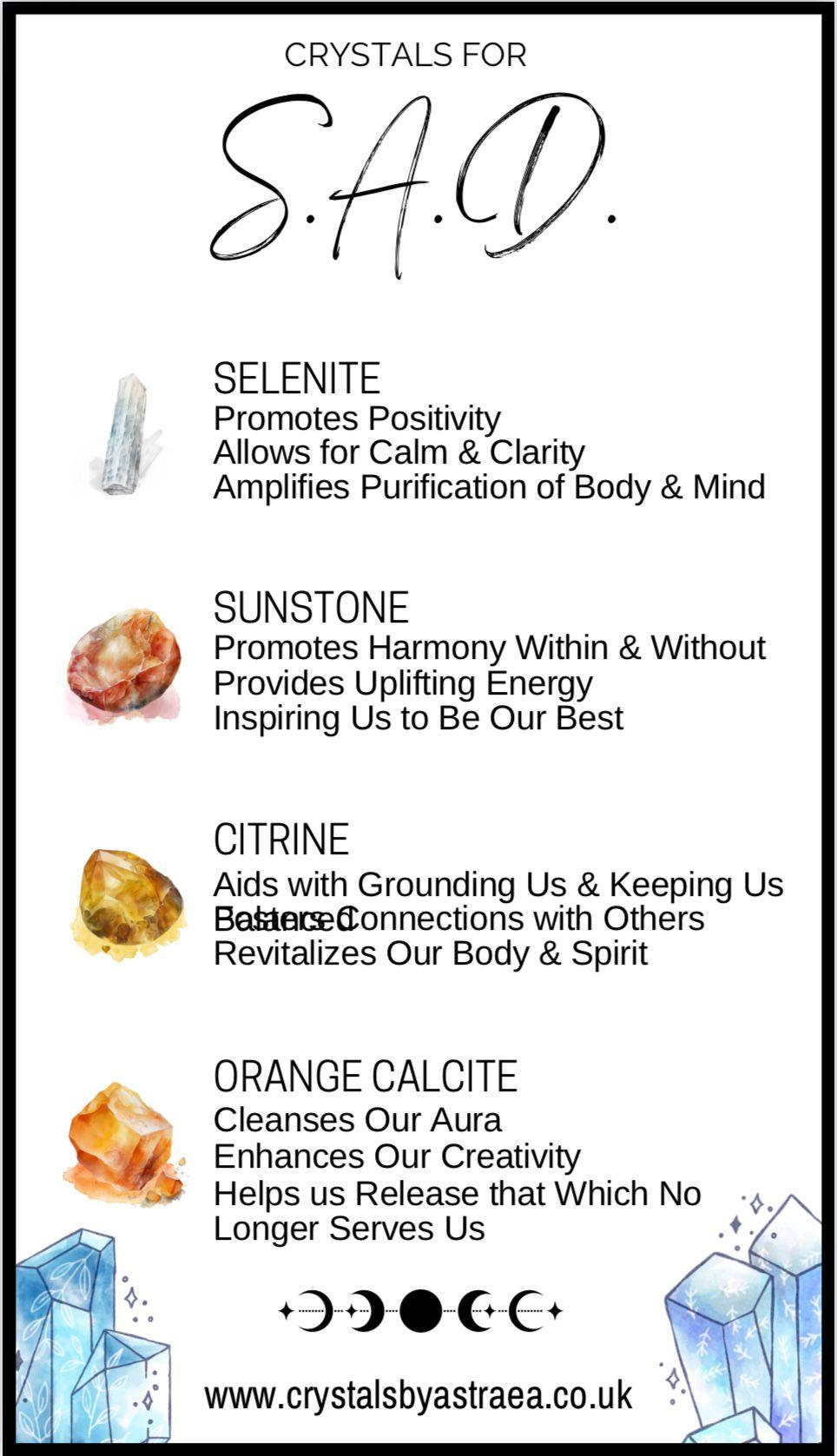 S.A.D - Crystal Kit - Crystals By Astraea