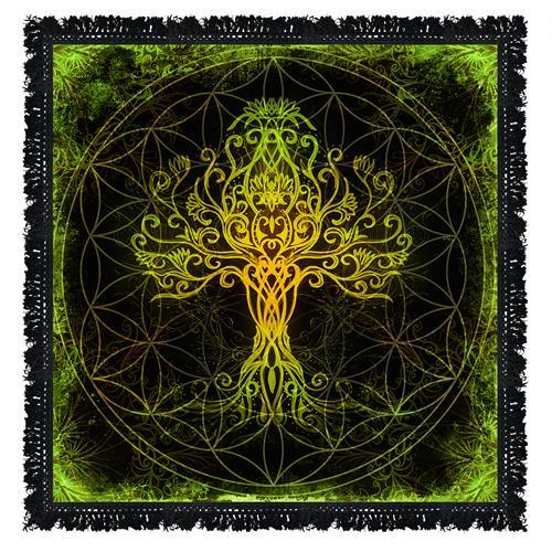 Spiritual Green Tree Alter Cloth - Crystals By Astraea