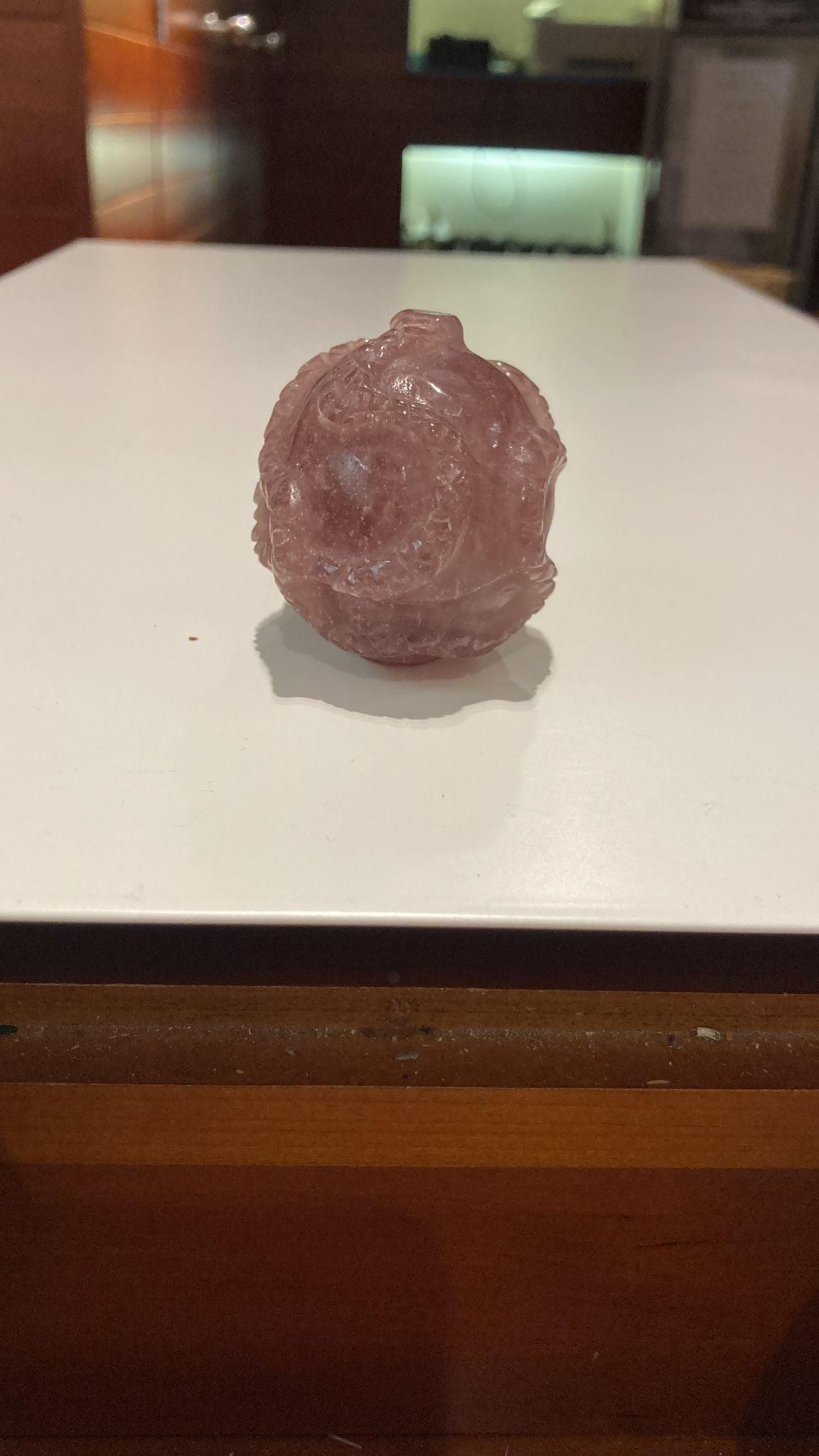 Strawberry Quartz Skull ( 150g ) - Crystals By Astraea