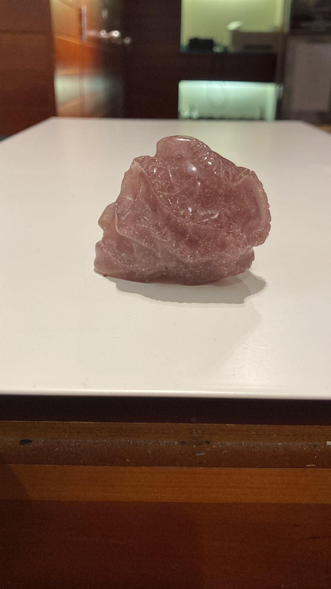 Strawberry Quartz Skull ( 150g ) - Crystals By Astraea