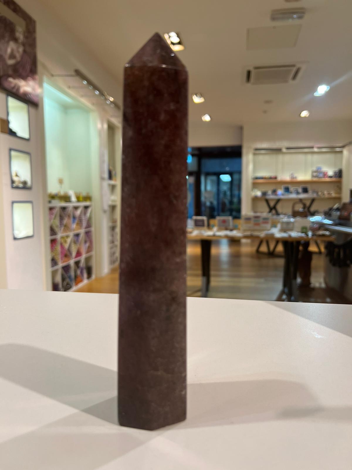 Strawberry Quartz Tower ( 601g ) - Crystals By Astraea