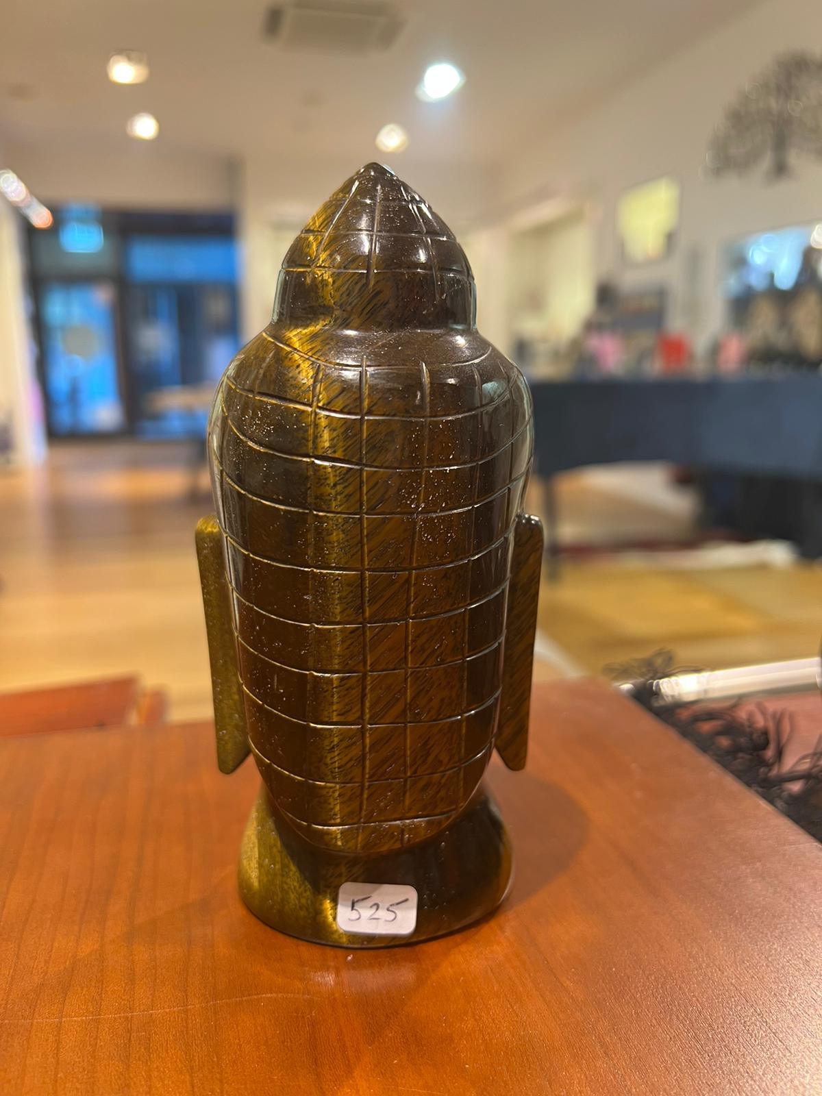 Tigers Eye Hand Carved Buddha Head ( 822g ) - Crystals By Astraea