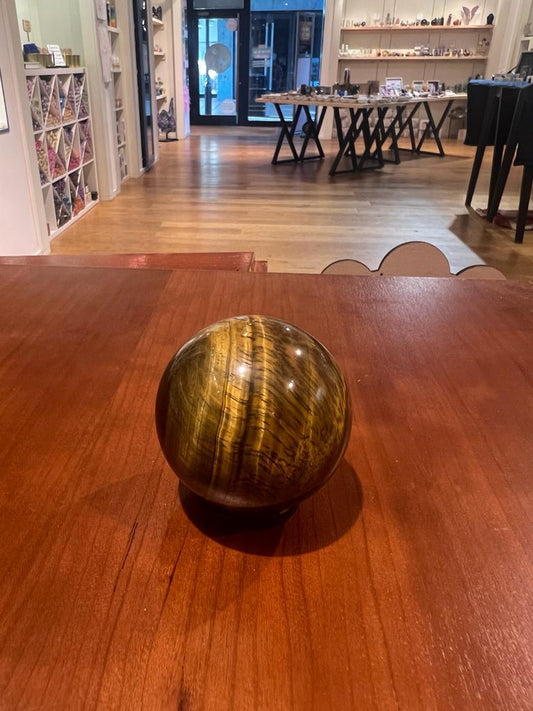 Tigers Eye Sphere ( 197g ) - Crystals By Astraea