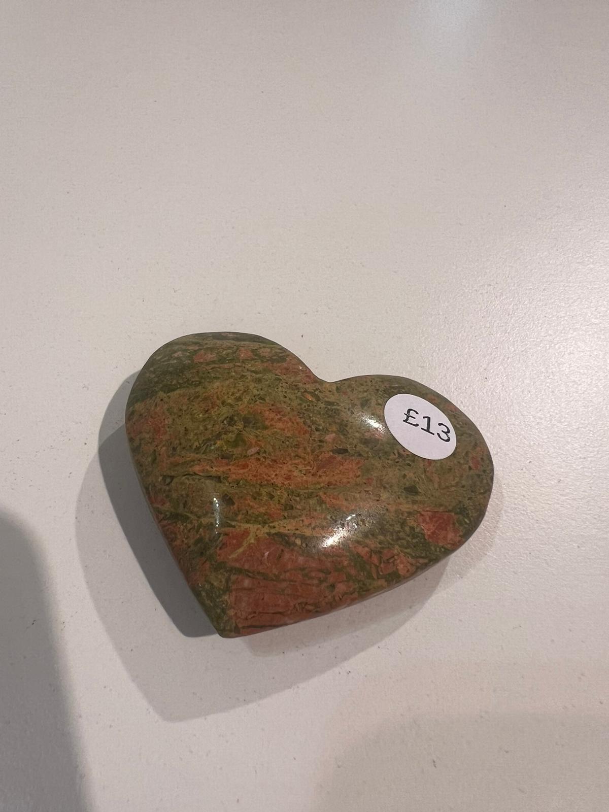 Unakite Heart ( 91g ) - Crystals By Astraea