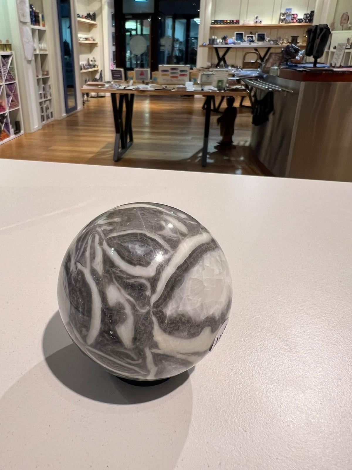 Zebra Jasper Sphere ( 341g ) - Crystals By Astraea