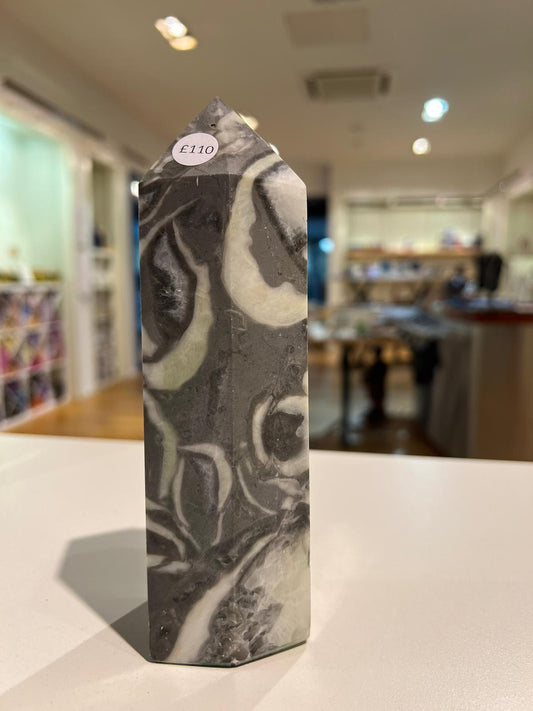 Zebra Jasper Tower ( 814g ) - Crystals By Astraea