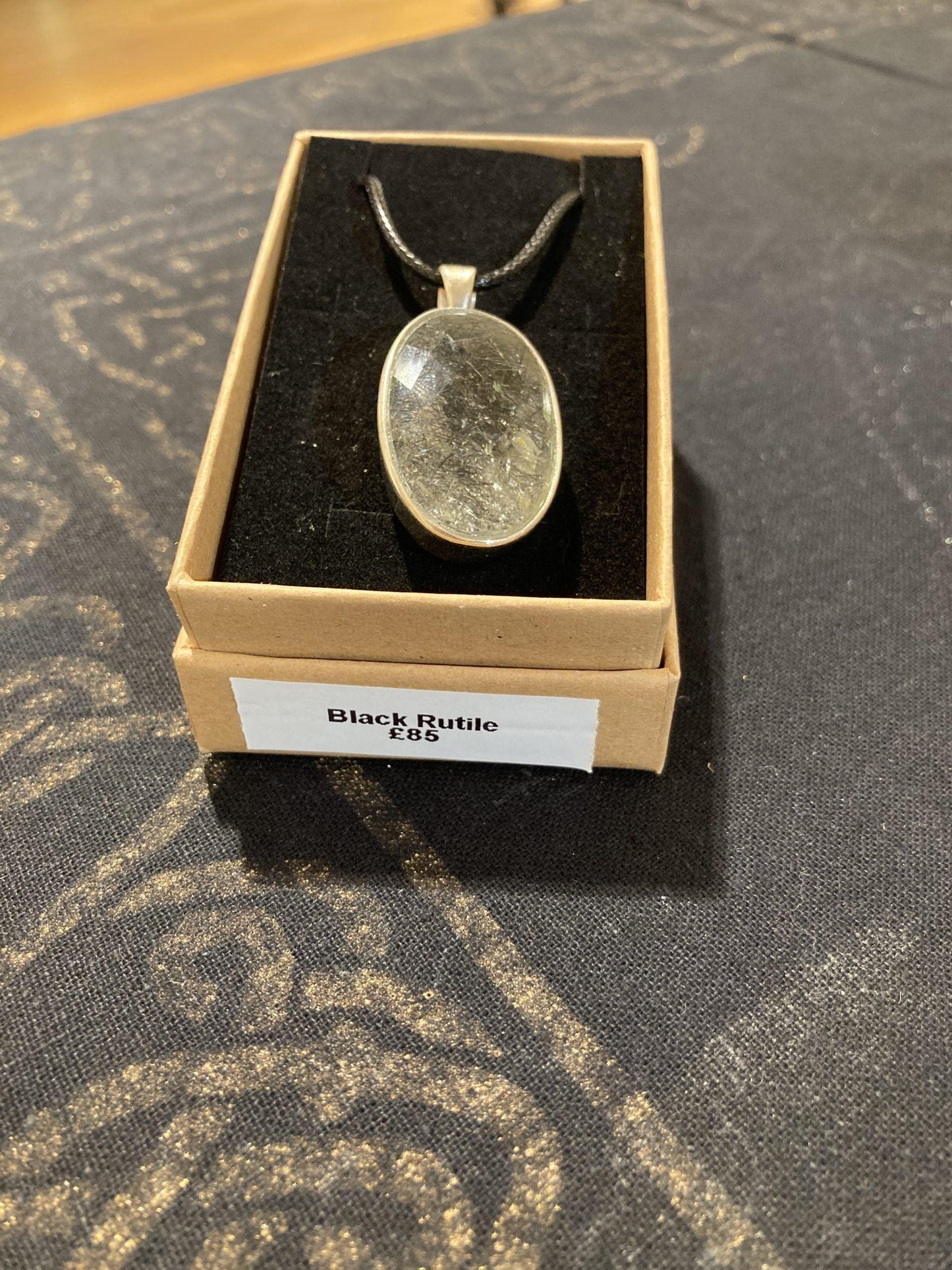 Black Rutile Pendant (Silver) - Crystals By Astraea