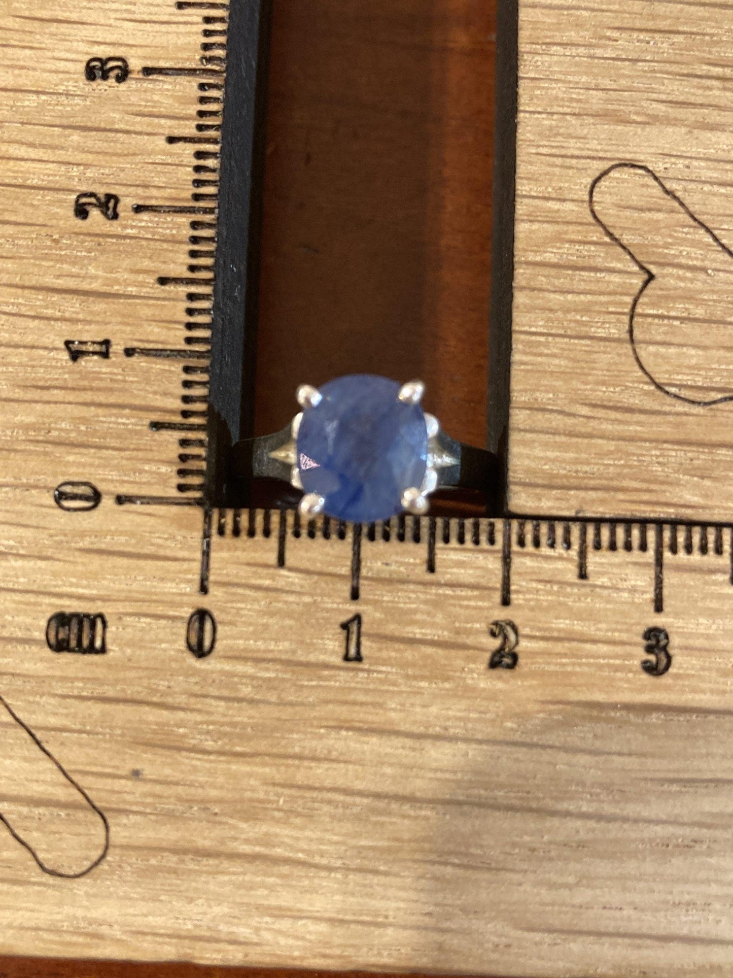 Blue Sapphire Ring (Size N) (Silver) - Crystals By Astraea