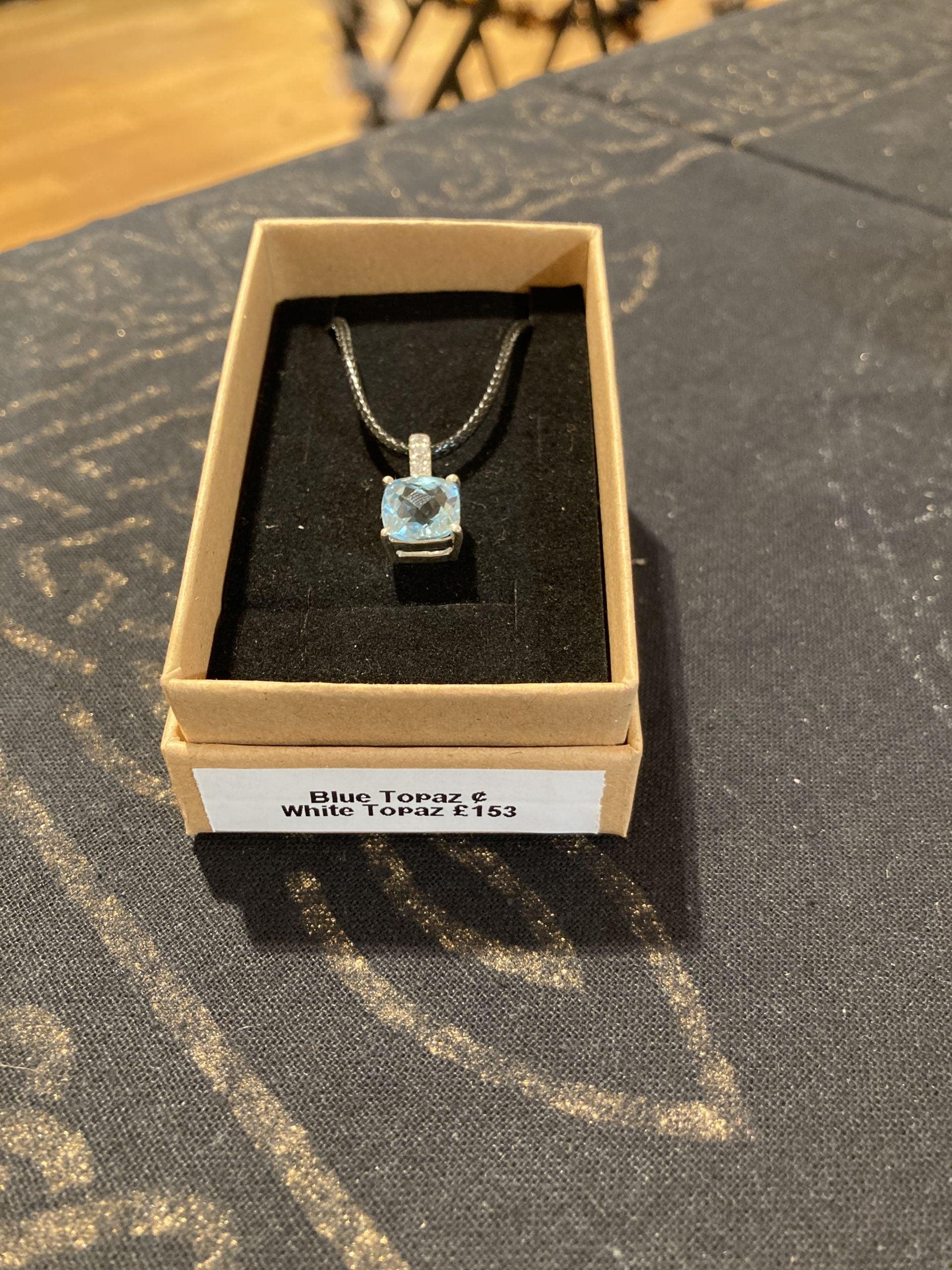 Blue Topaz Pendant (Silver) - Crystals By Astraea