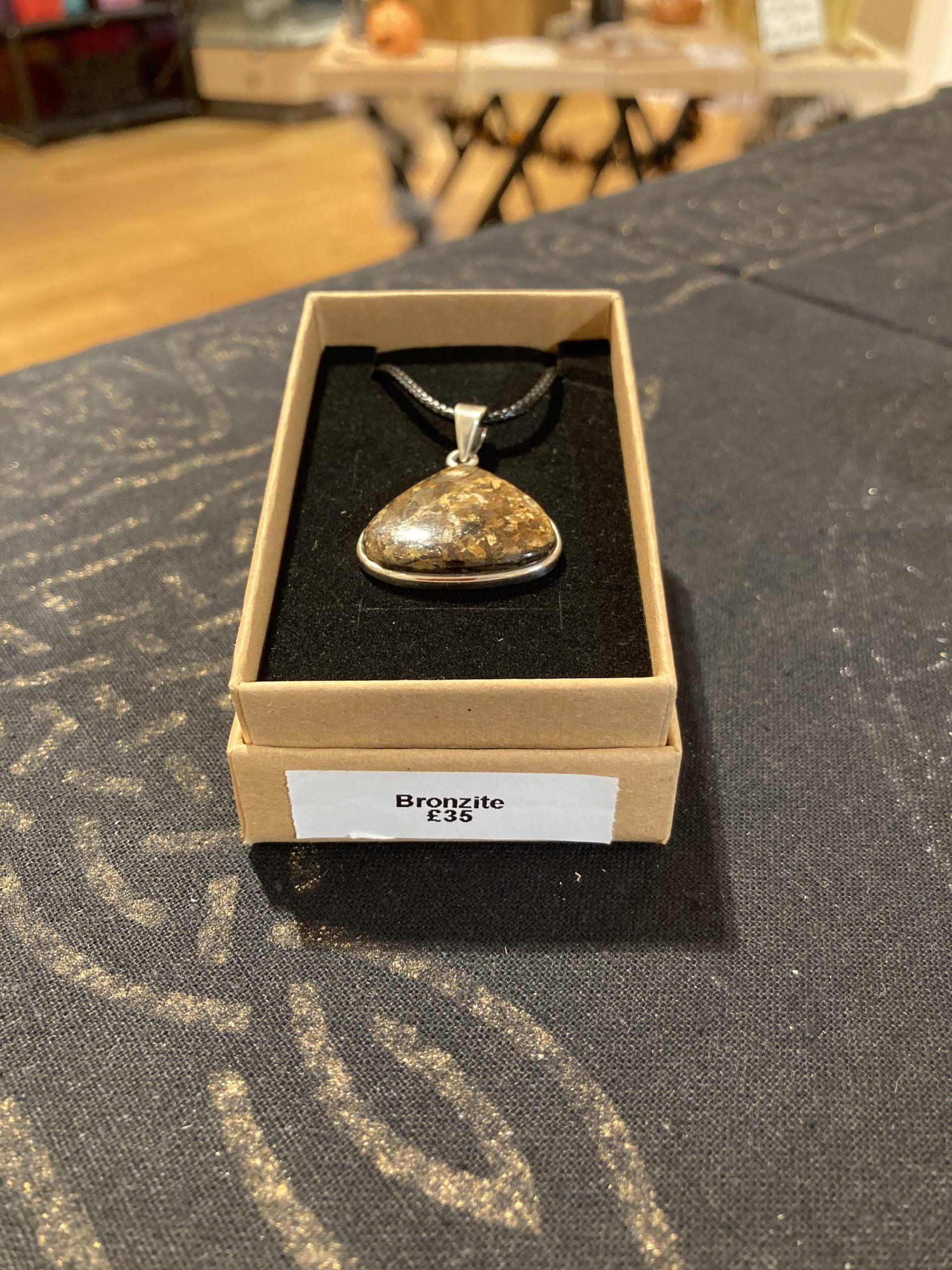 Bronzite Pendant (Silver) - Crystals By Astraea