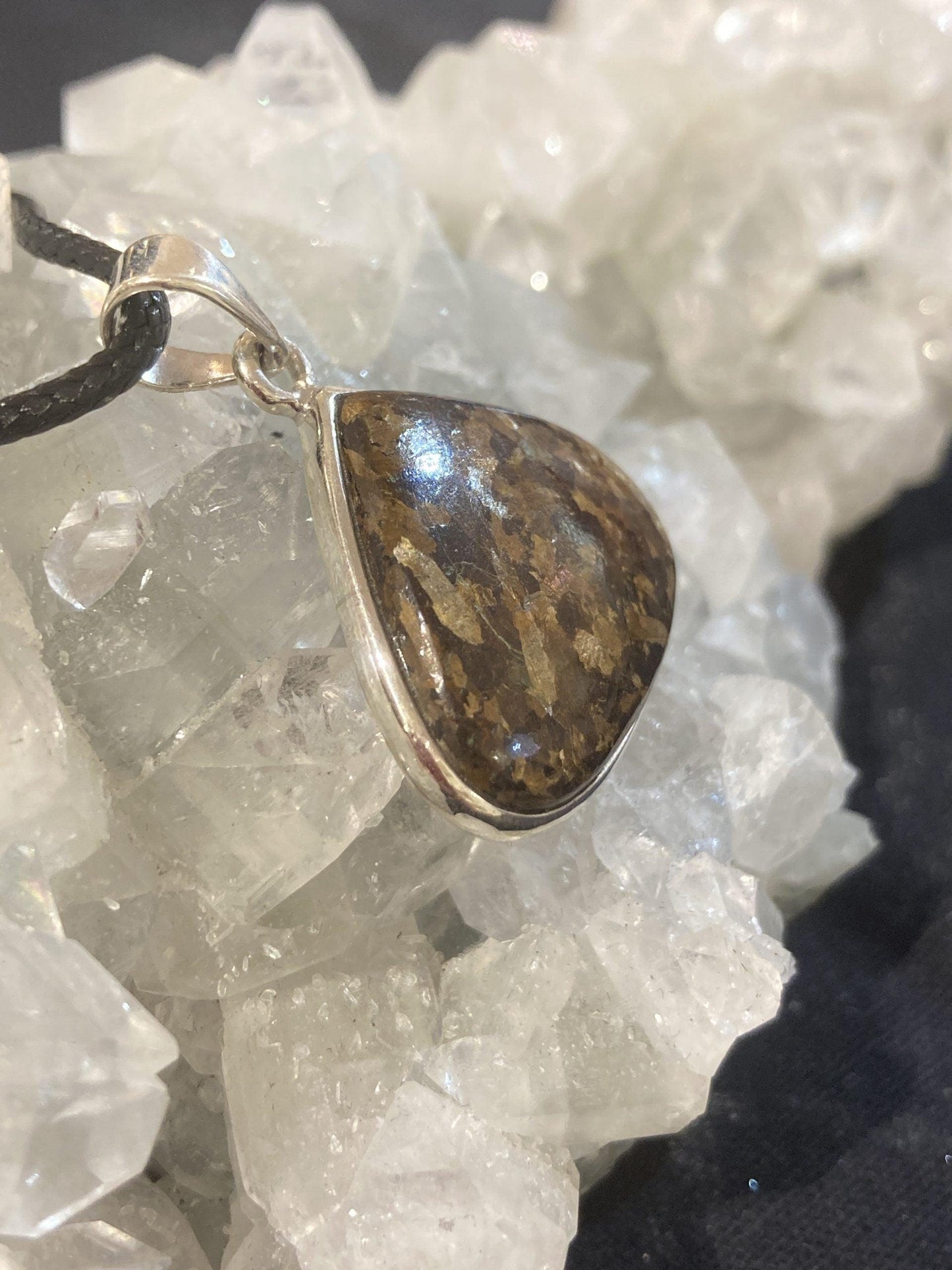 Bronzite Pendant (Silver) - Crystals By Astraea
