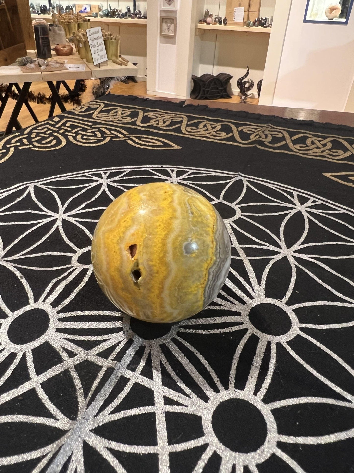 Bumble Bee Jasper Sphere (300g) - Crystals By Astraea