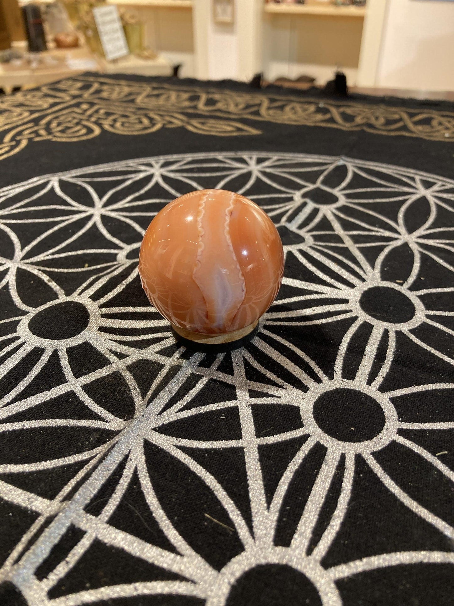 Carnelian Sphere (120g) - Crystals By Astraea