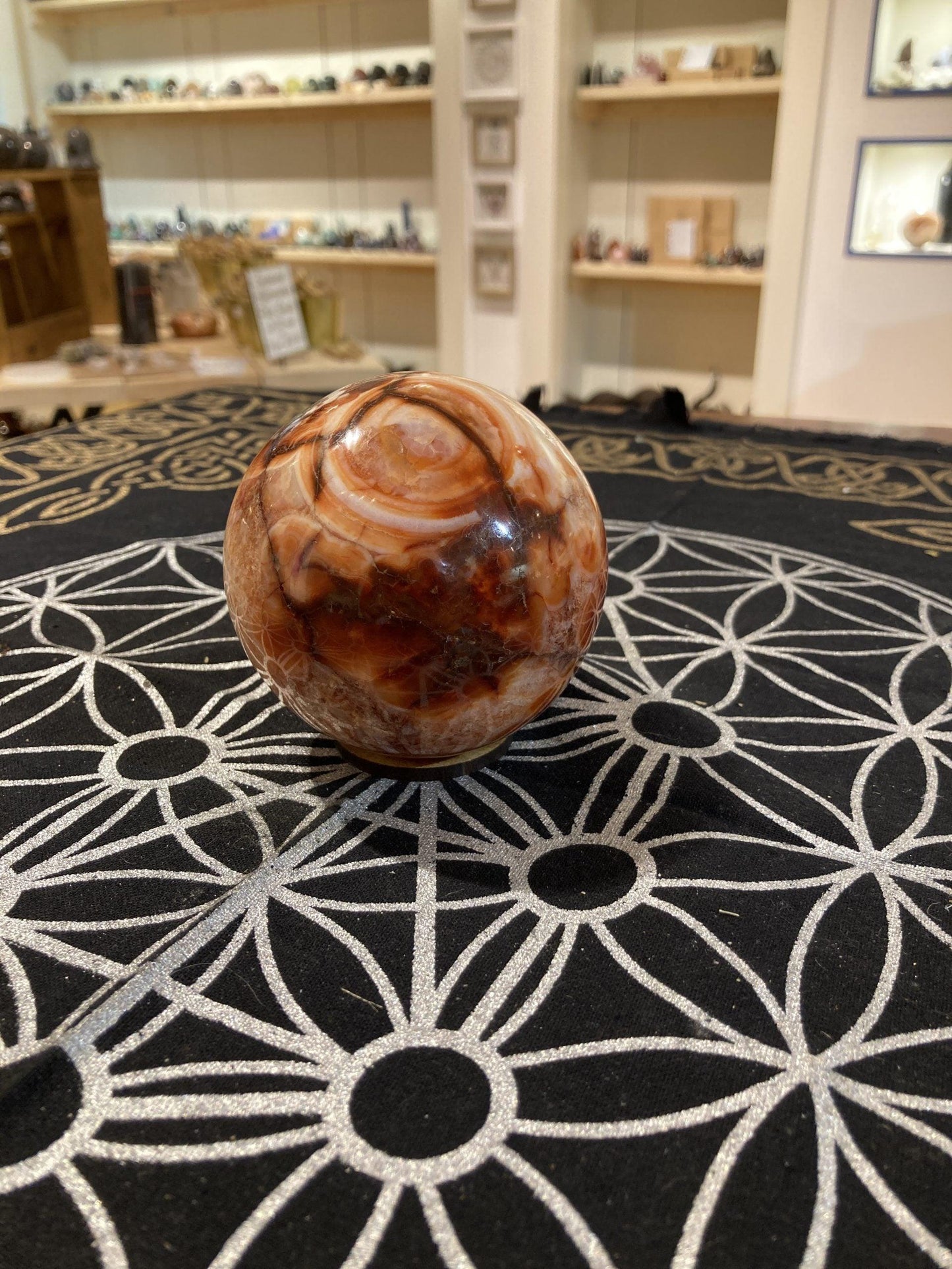 Carnelian Sphere (655g) - Crystals By Astraea