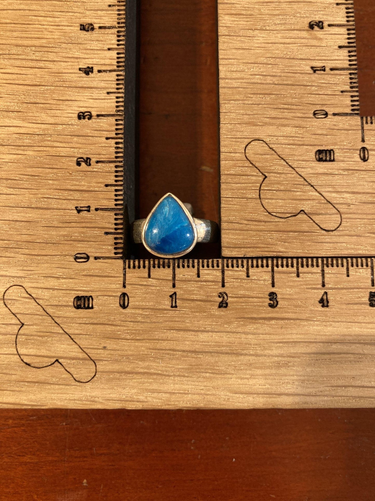 Cavensite Ring (Size O) (Silver) - Crystals By Astraea