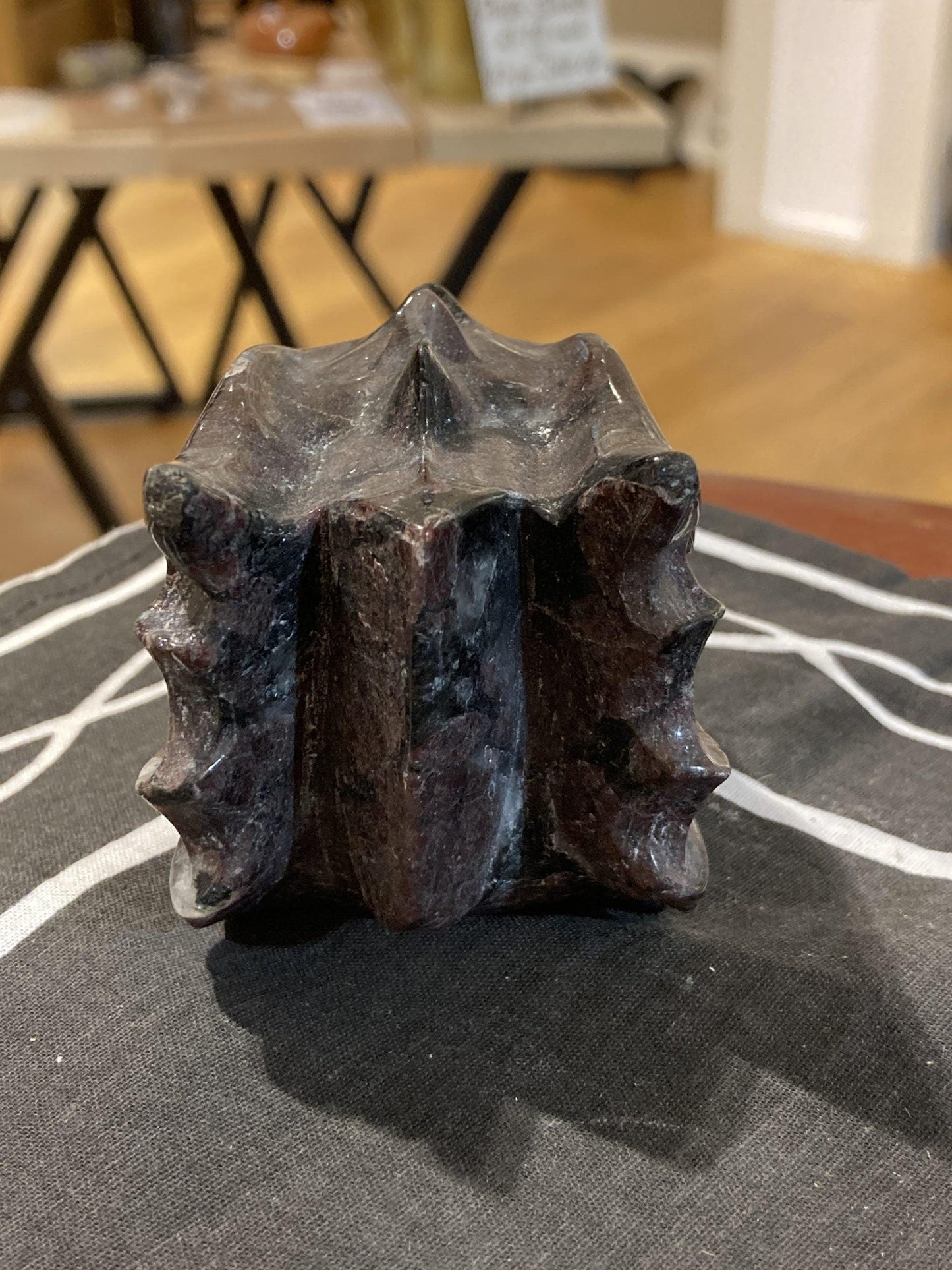 Garnet & Arfvedsonite Dragon Head (520g) - Crystals By Astraea