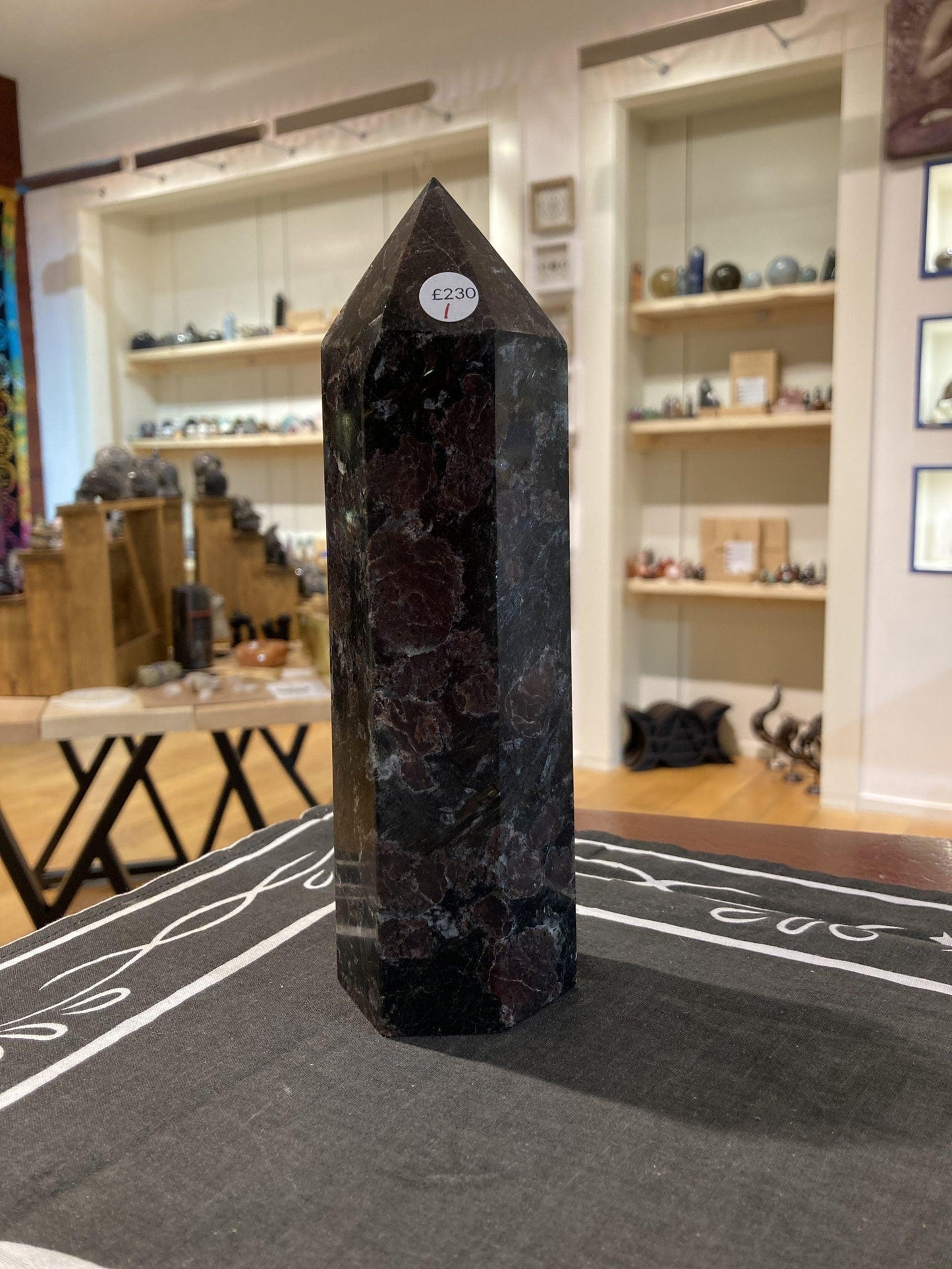 Garnet & Arfvedsonite Tower (1.18kg) - Crystals By Astraea