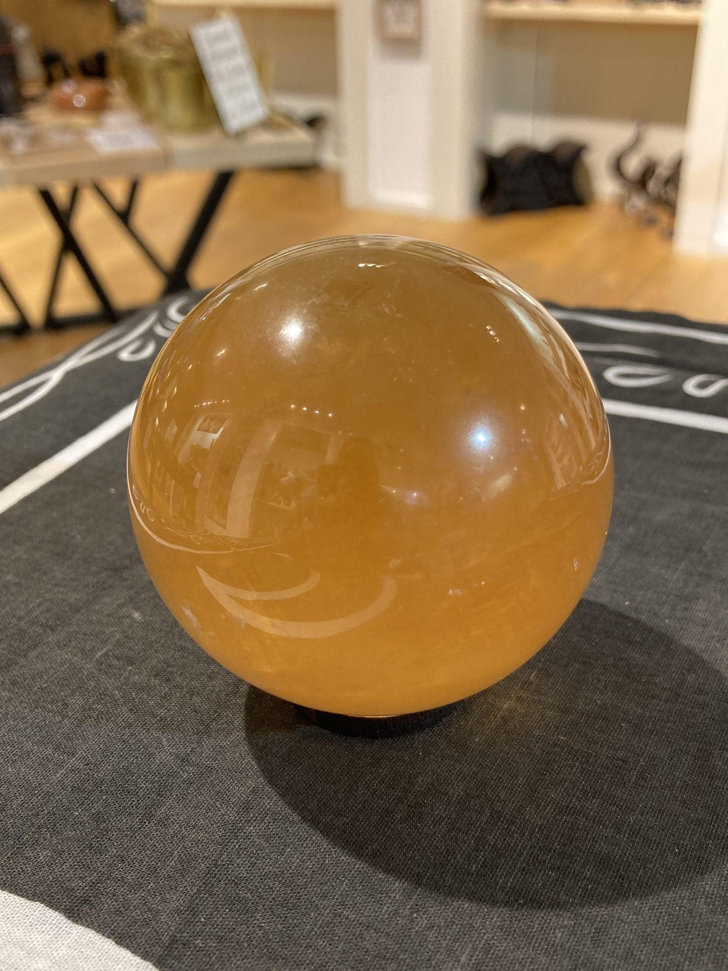 Honey Calcite Sphere (450g) - Crystals By Astraea