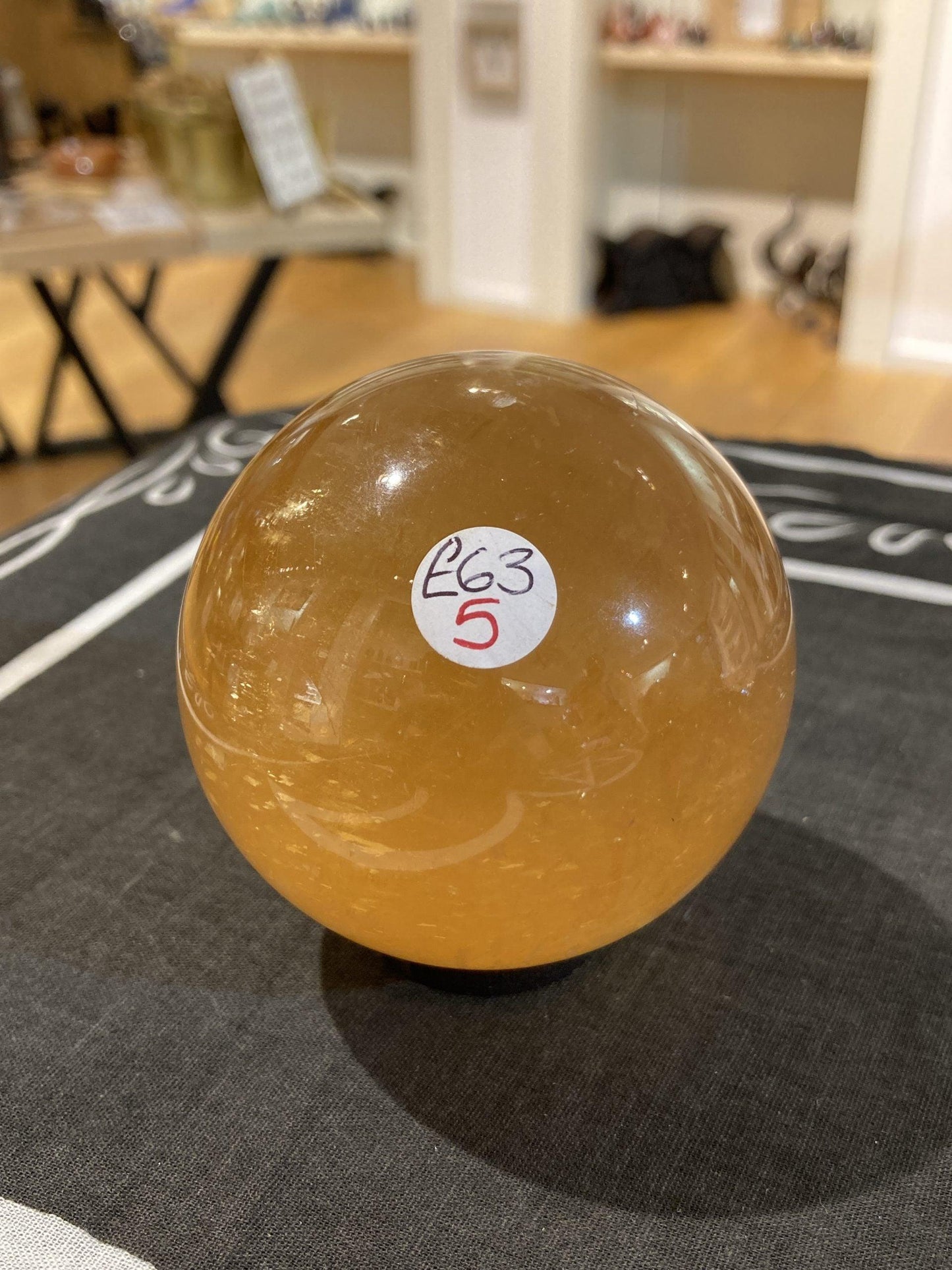 Honey Calcite Sphere (450g) - Crystals By Astraea