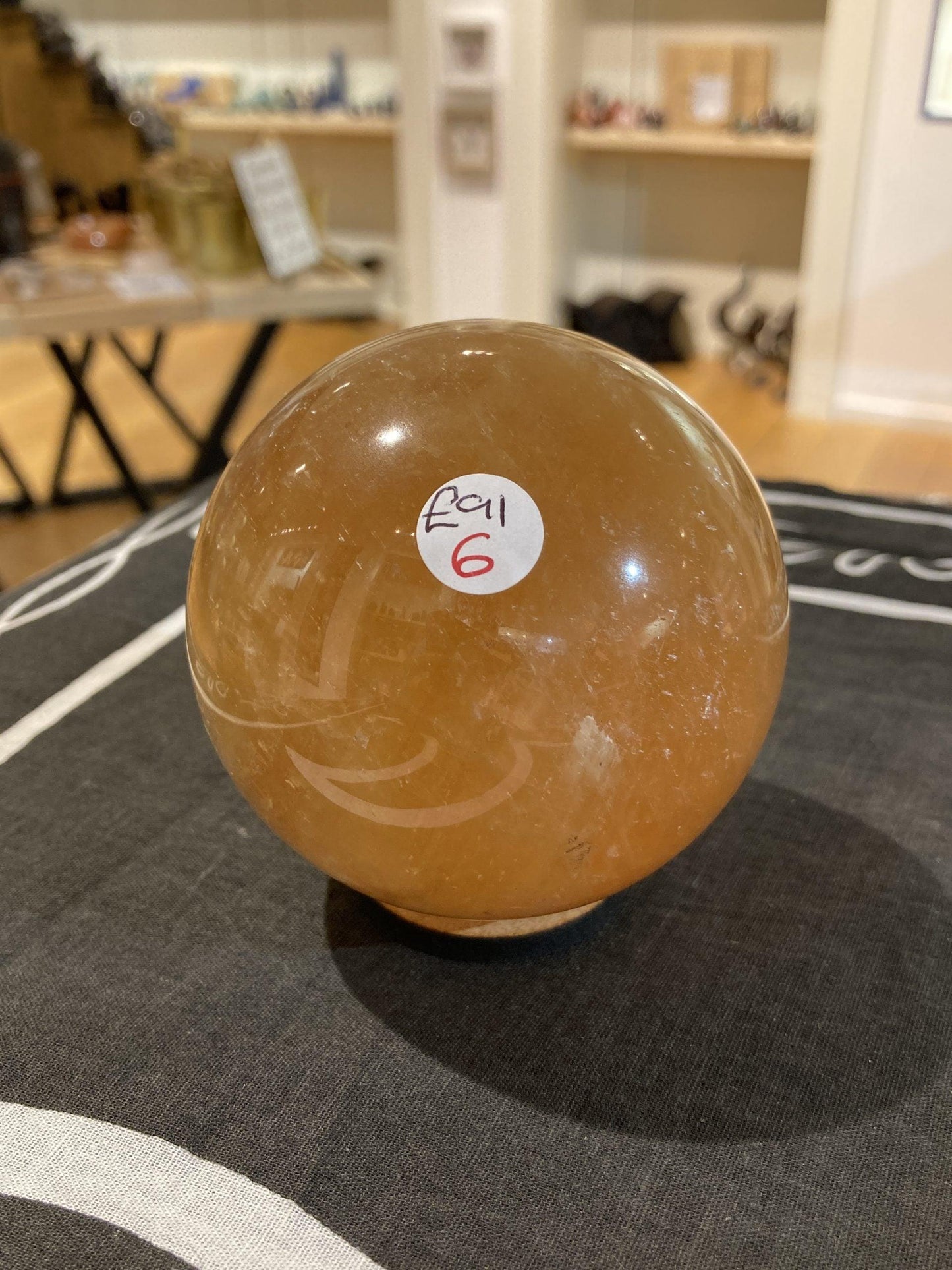 Honey Calcite Sphere (650g) - Crystals By Astraea