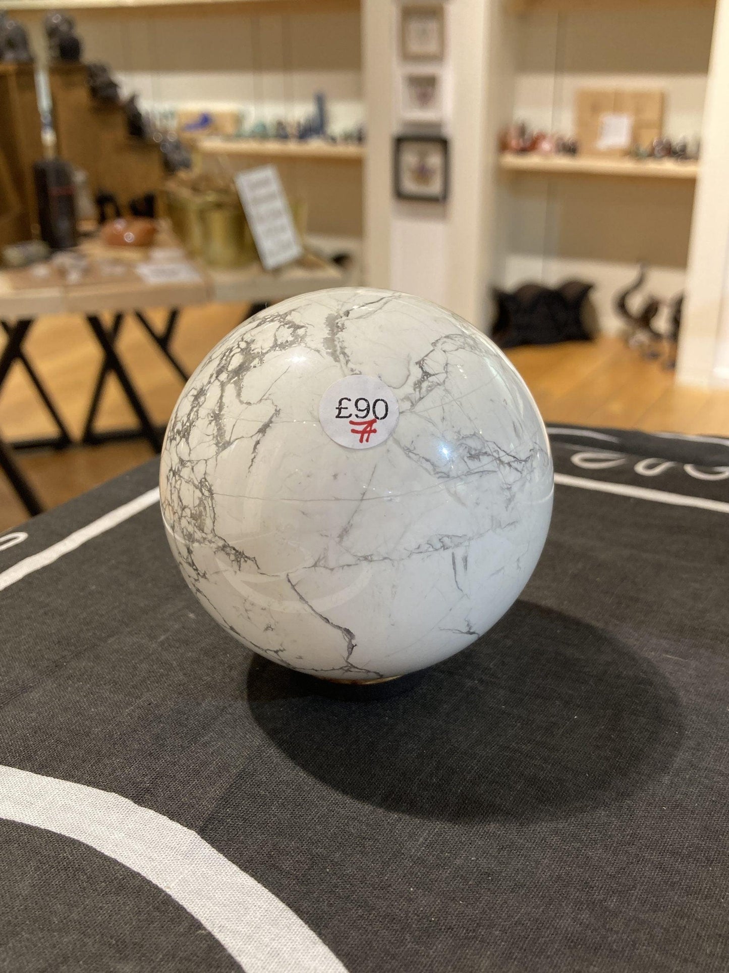 Howlite Sphere (640g) - Crystals By Astraea