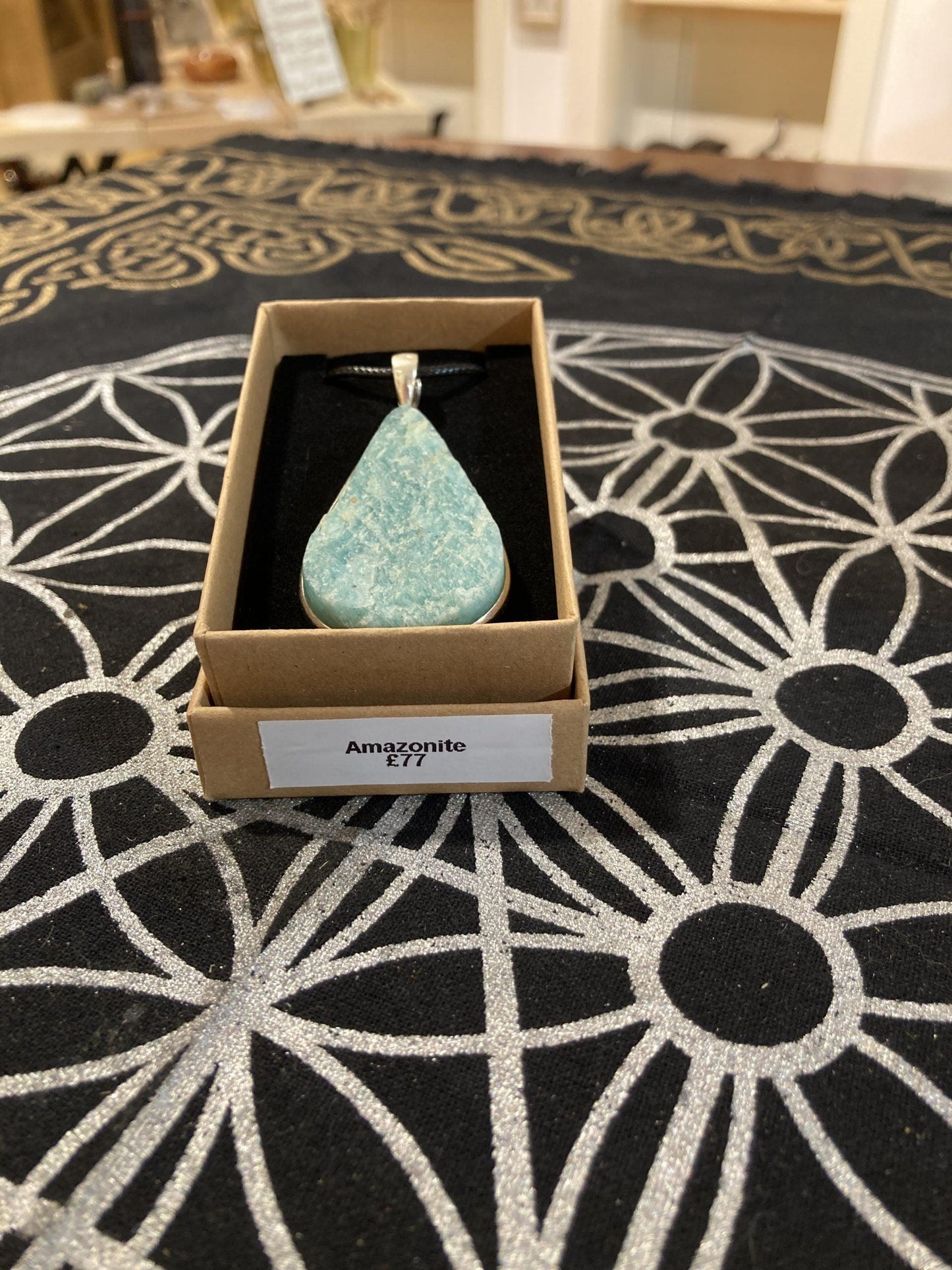 Amazonite Raw Pendant (Silver) - Crystals By Astraea