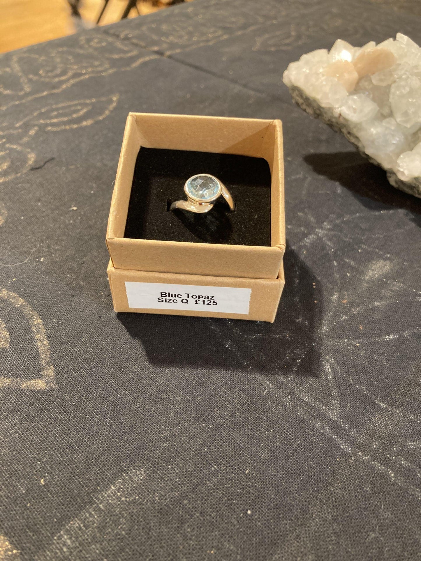 Blue Topaz Ring (Size Q) (Silver) - Crystals By Astraea