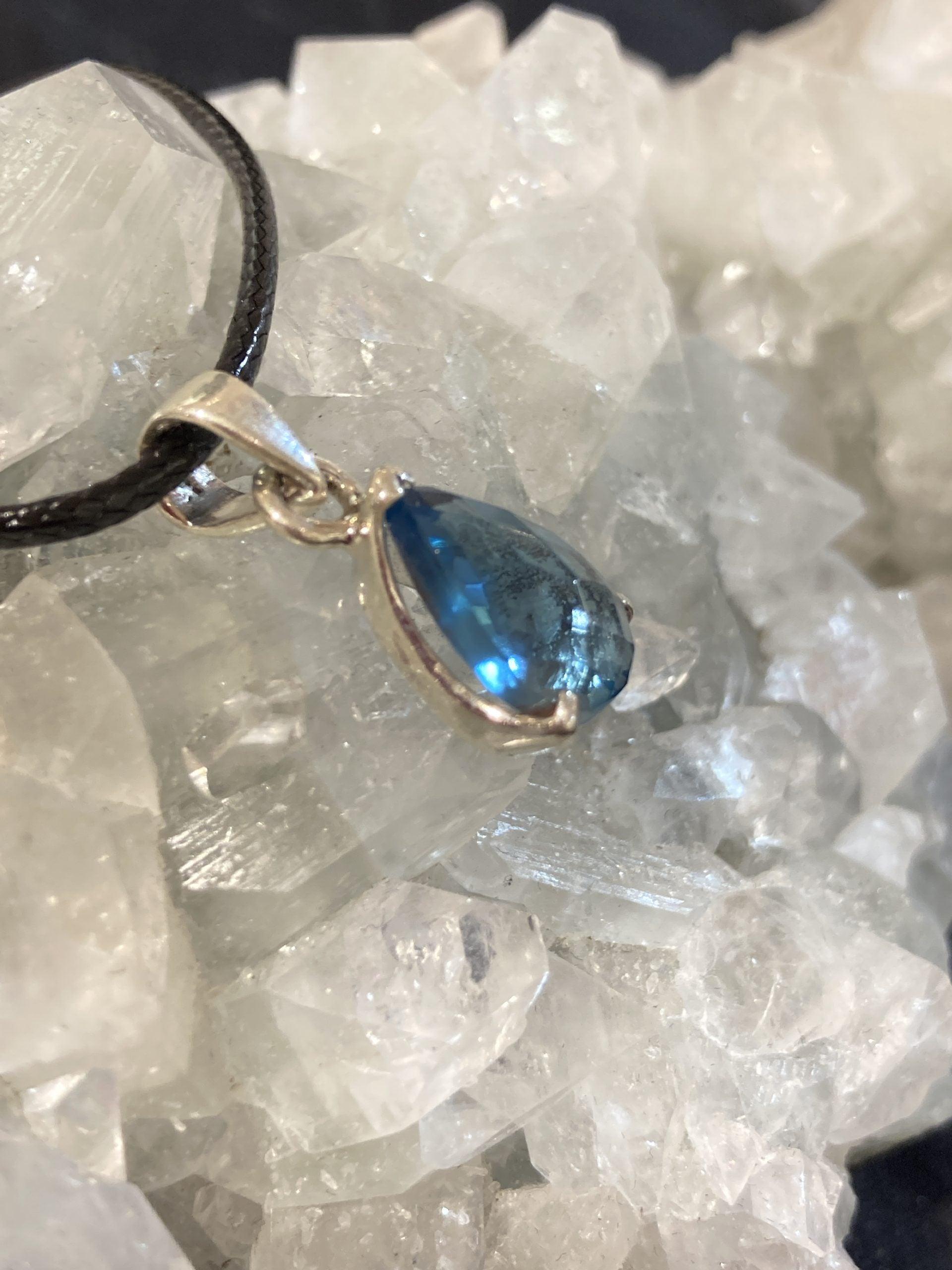 Blue Topaz Pendant (Silver) - Crystals By Astraea