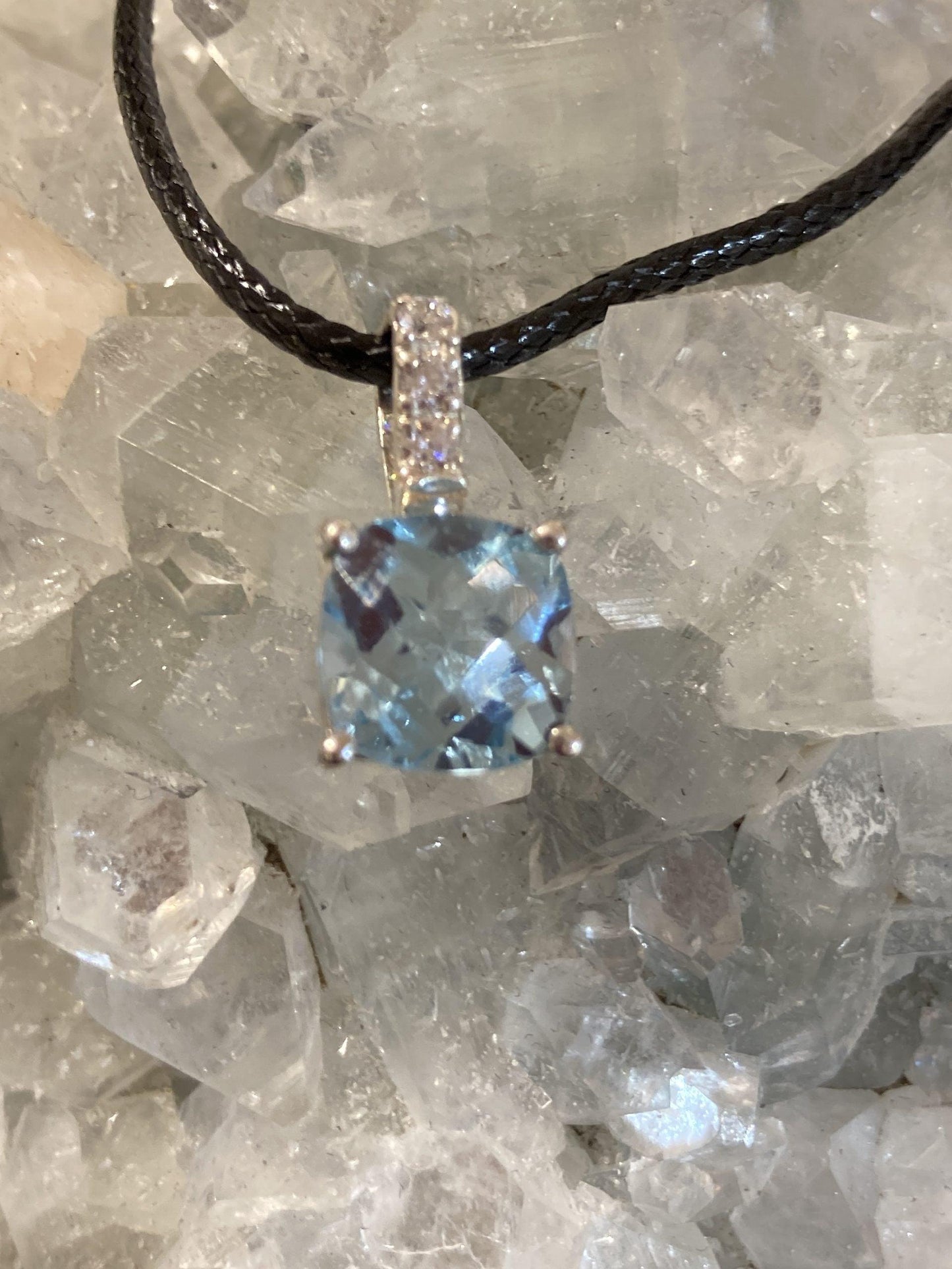 Blue Topaz Pendant (Silver) - Crystals By Astraea