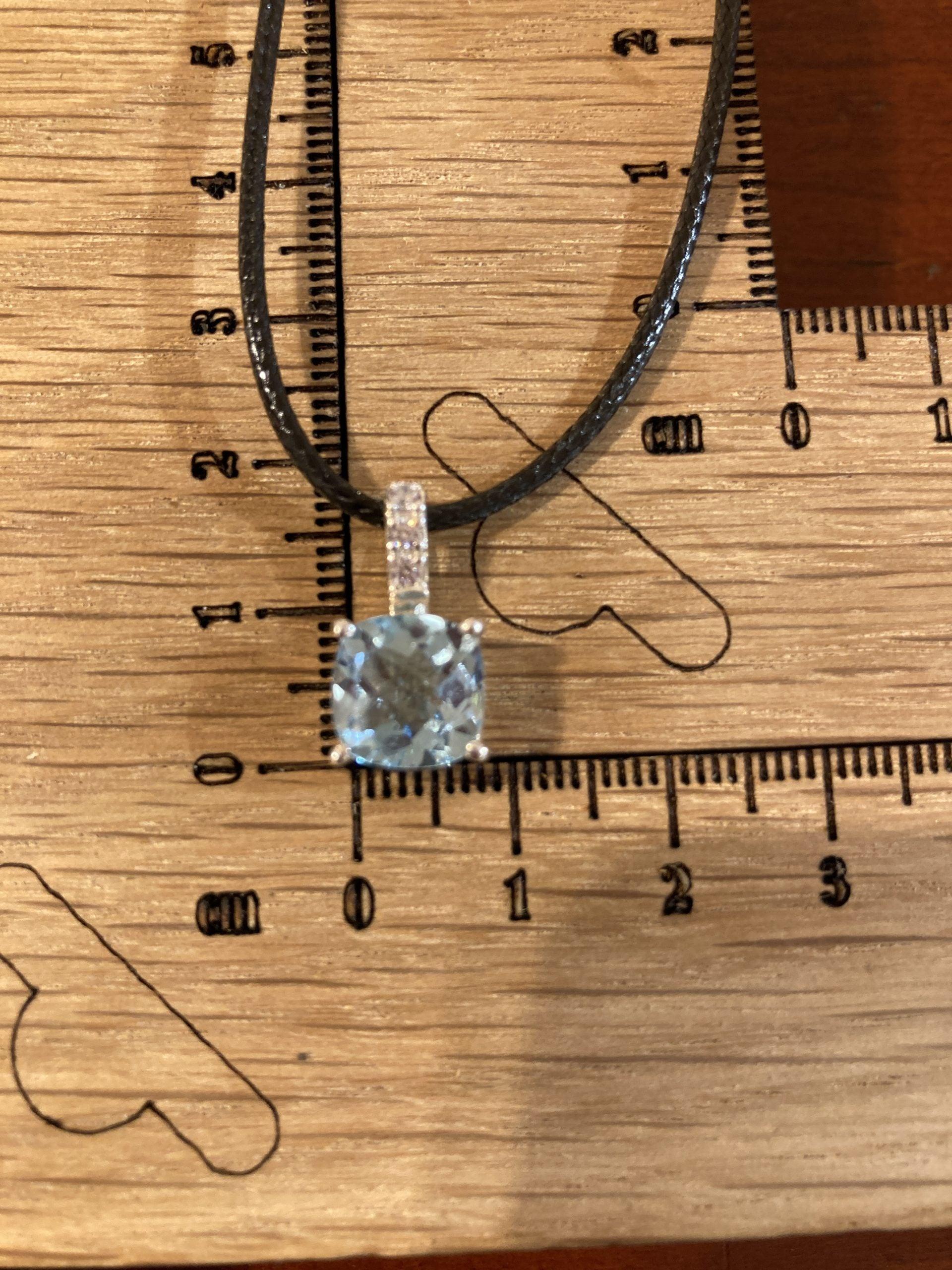 Blue Topaz Pendant (Silver) - Crystals By Astraea